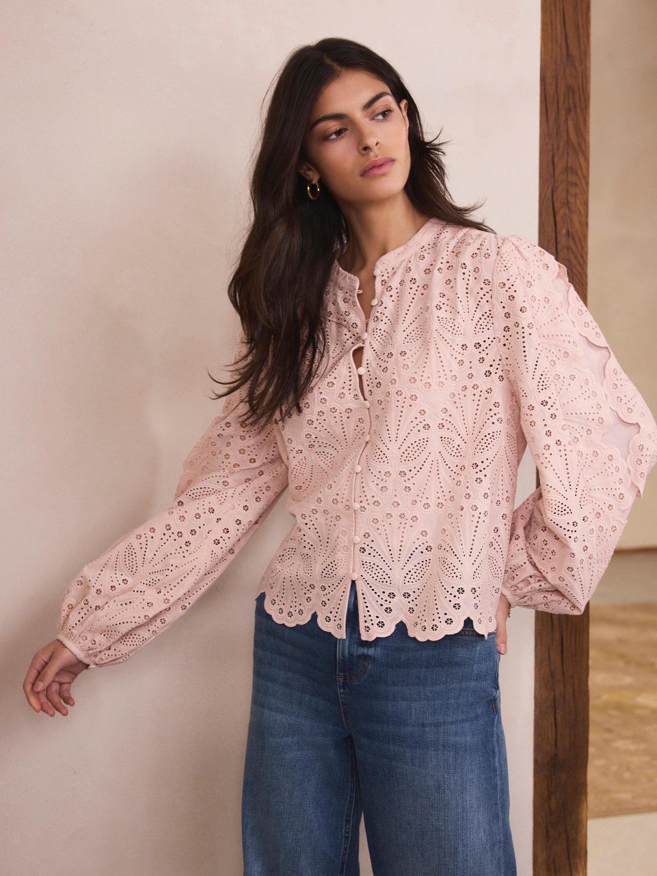 mint-velvet-shell-broderie-blouse-pinkstillFront