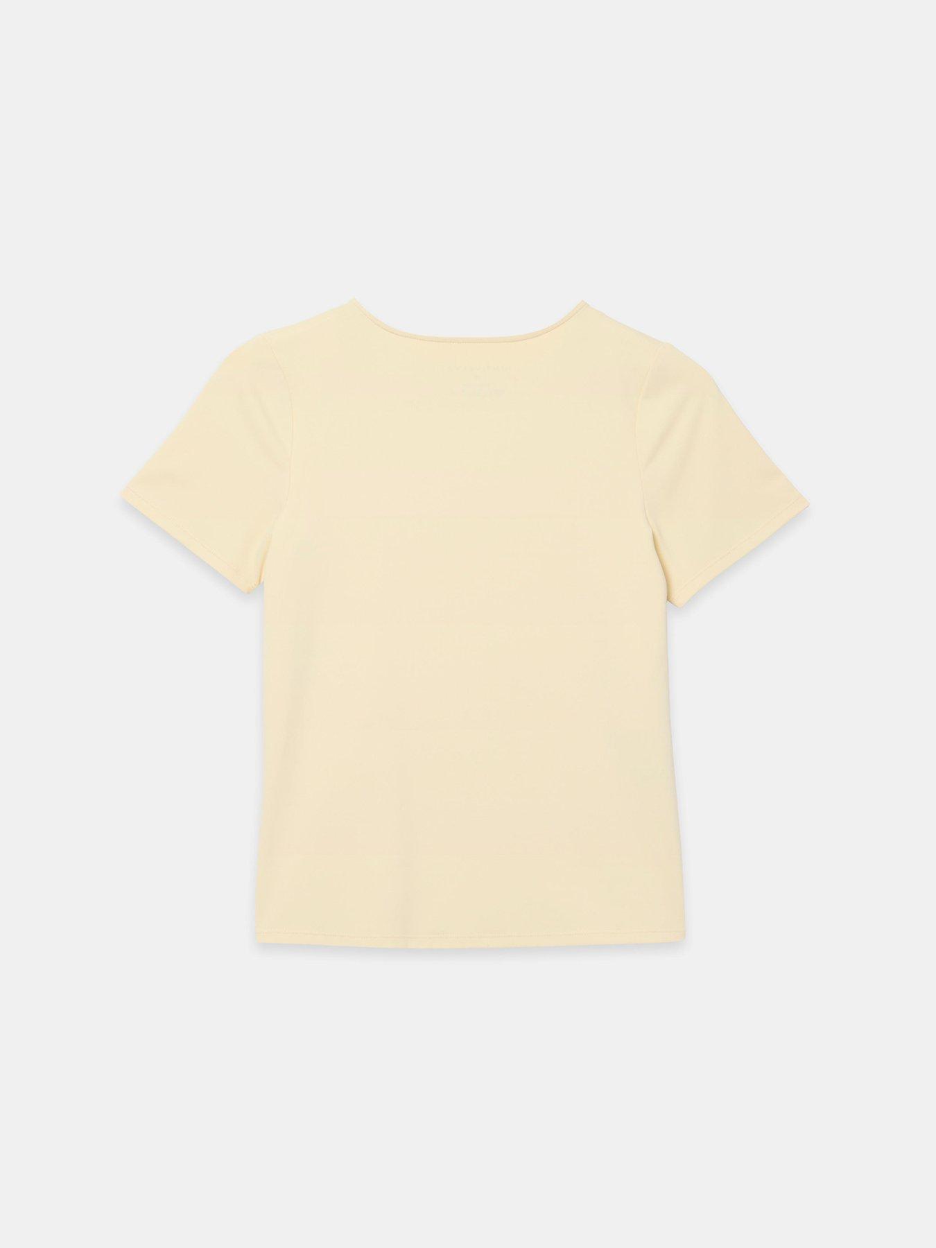 Image 6 of 6 of Mint Velvet Layering Short Sleeve Top - Yellow