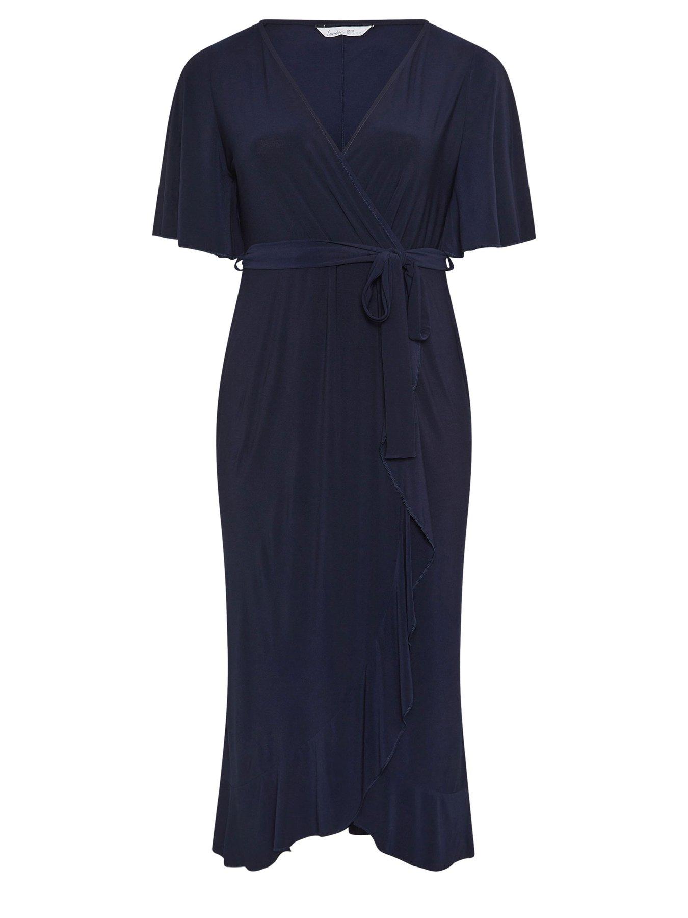 yours-curve-ruffle-hem-wrap-dress-bluedetail