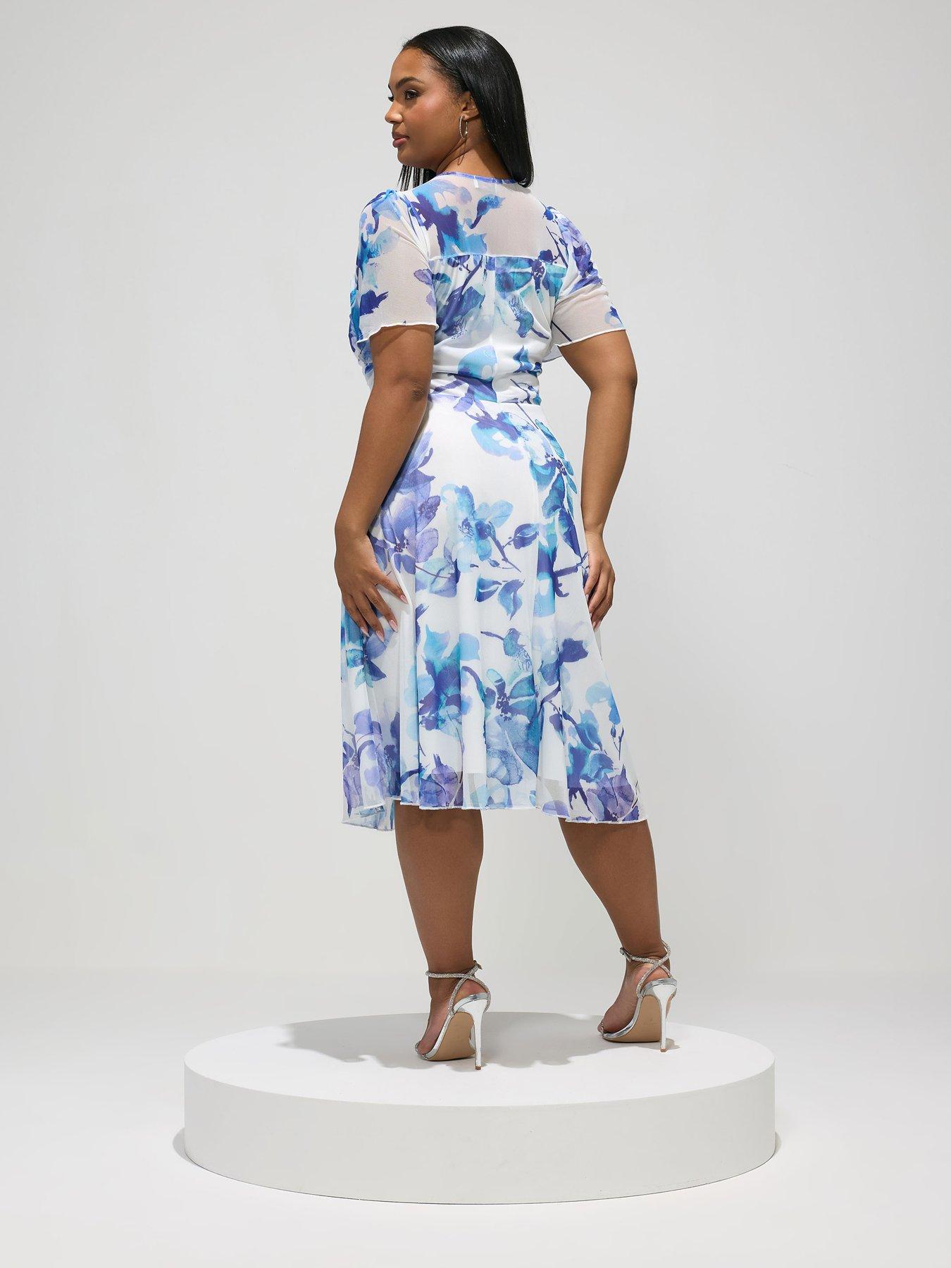 yours-curve-mesh-square-neck-dress-whitestillFront