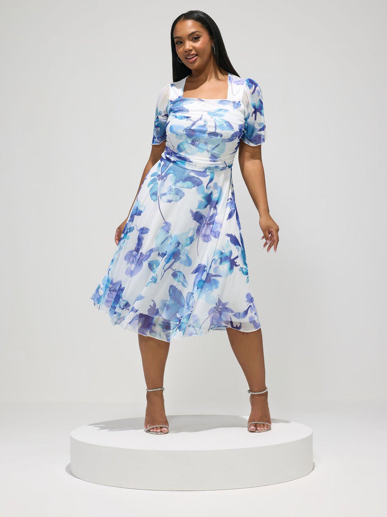 yours-curve-mesh-square-neck-dress-whiteback