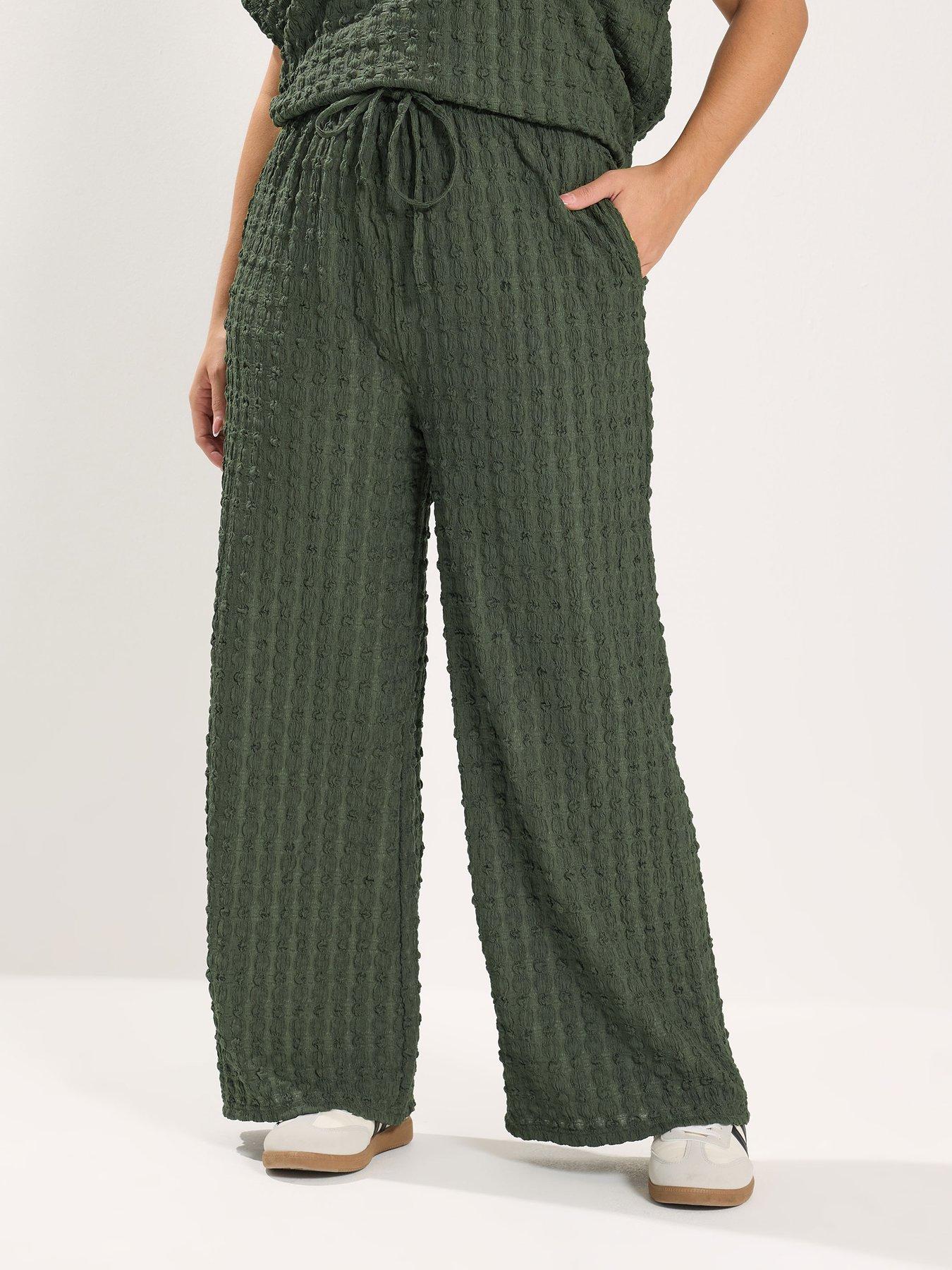 Yours Curve Bubble Wide Leg Trouser