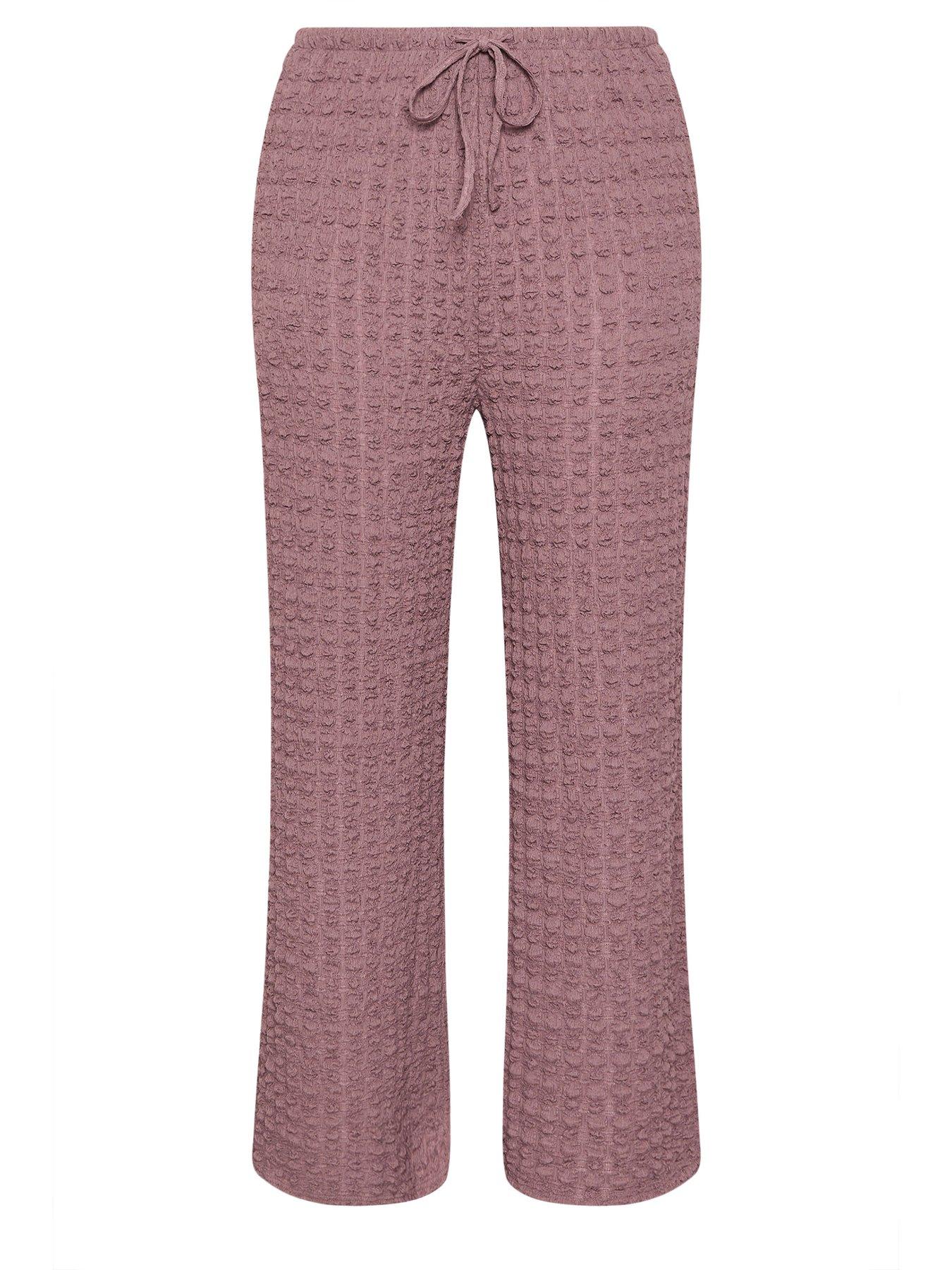 yours-curve-bubble-wide-leg-trouser-pinkdetail