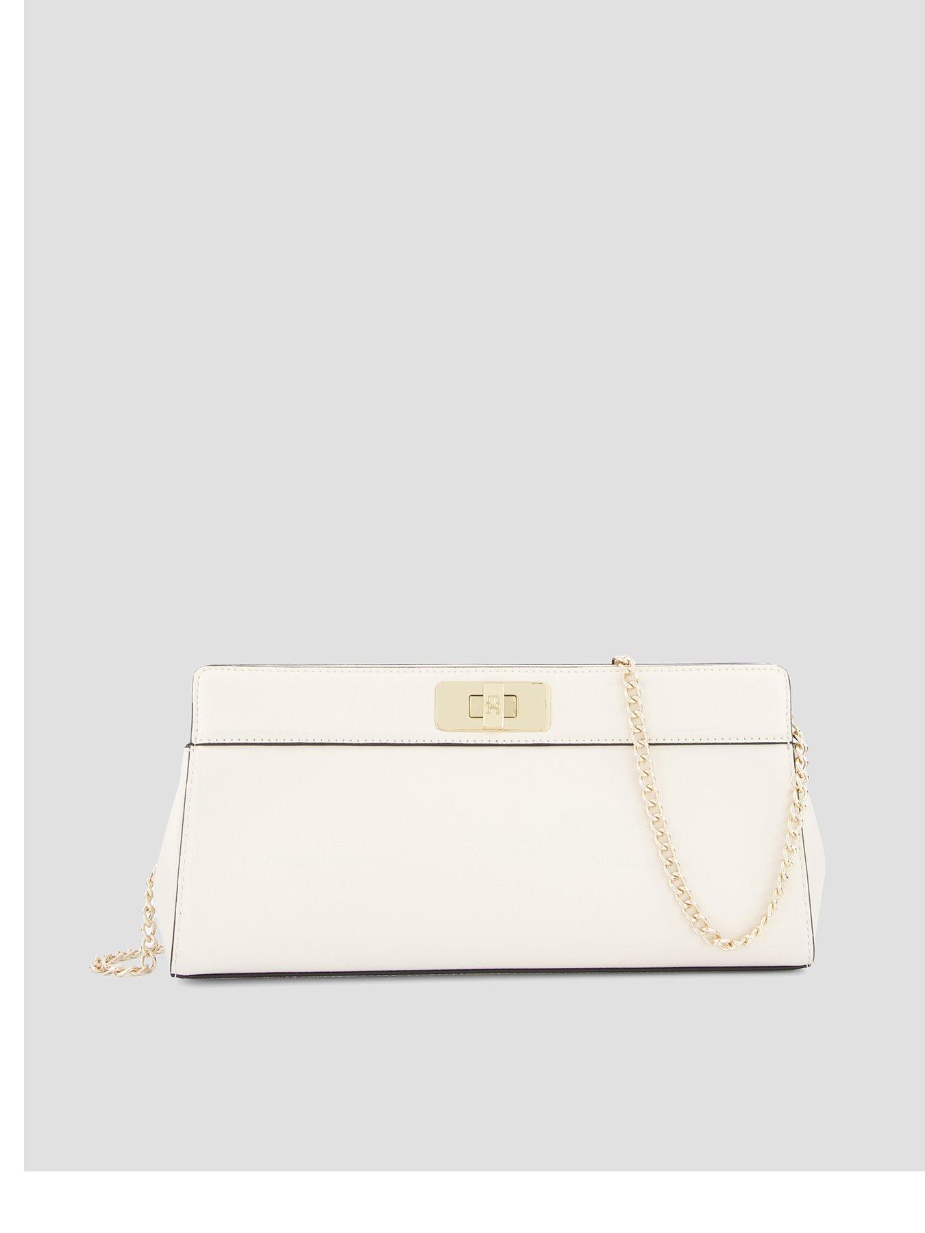 Tommy Hilfiger Modern Chain Clasp Clutch Bag  - Cream