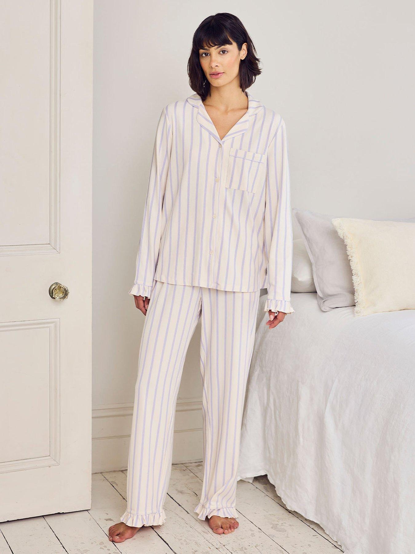 chelsea-peers-cotton-lilac-stripe-frill-long-pyjama-set-lilac