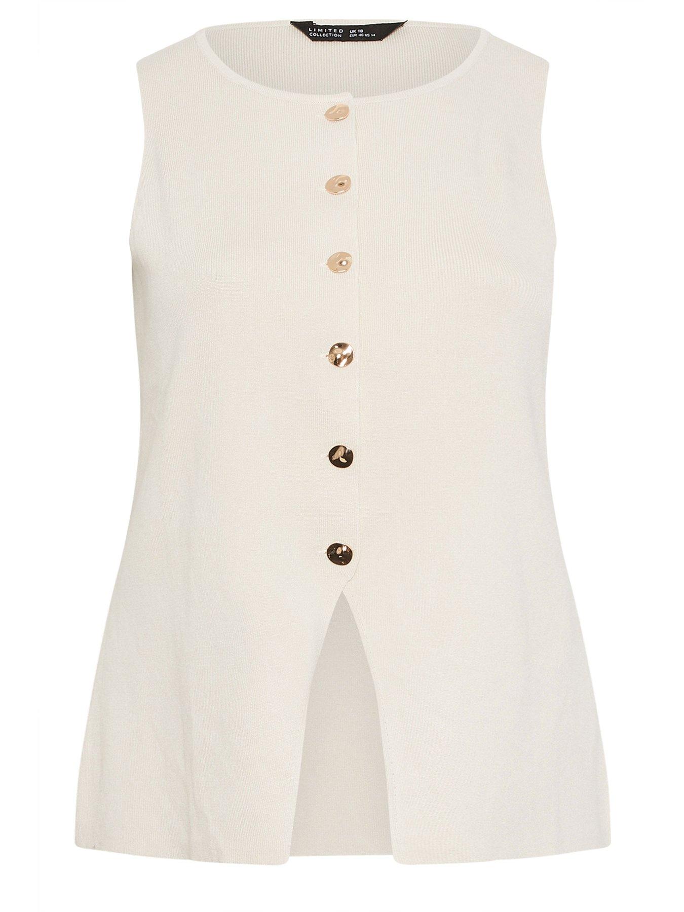 yours-curve-knit-waistcoat-creamdetail