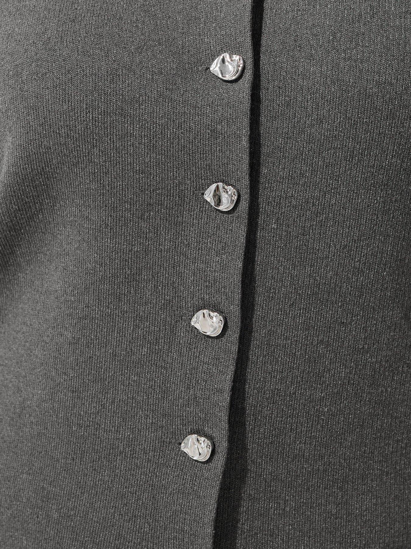 yours-curve-long-sleeve-button-knit-top-greyoutfit