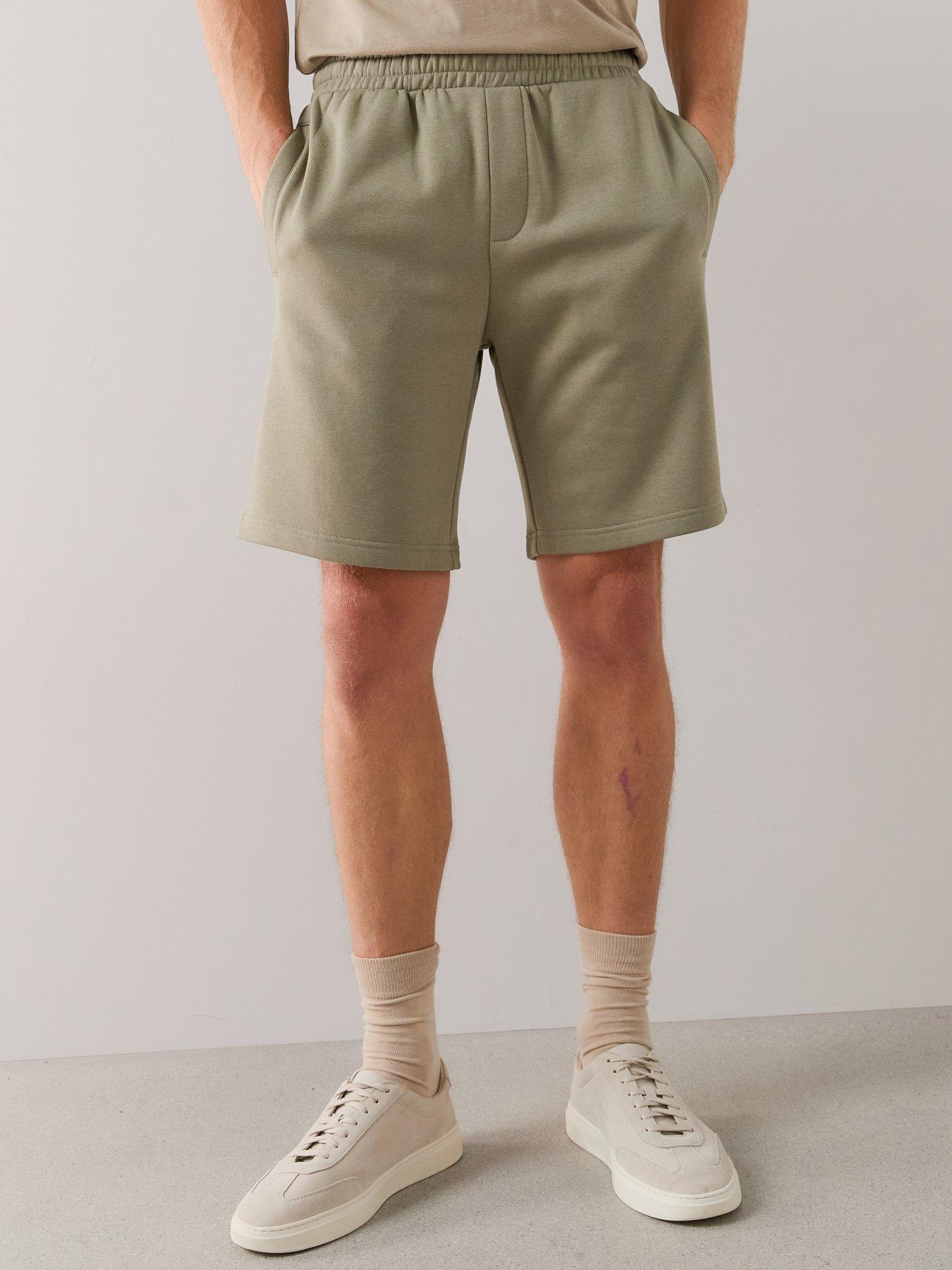 Image 4 of 7 of The Very Collection Cotton Rich Essentials Jogger Shorts - Sage Green