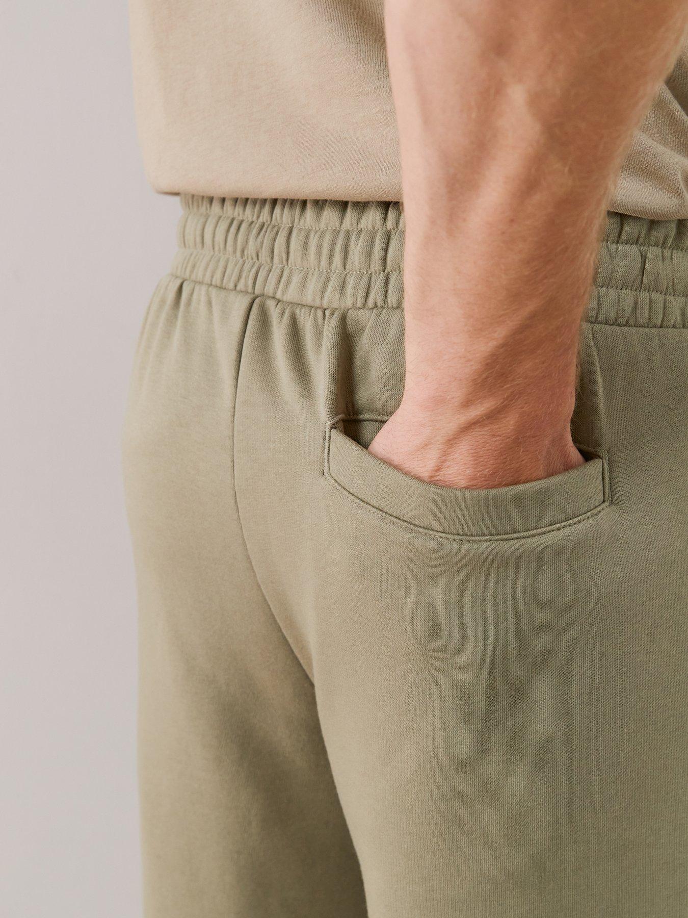 Image 5 of 7 of The Very Collection Cotton Rich Essentials Jogger Shorts - Sage Green