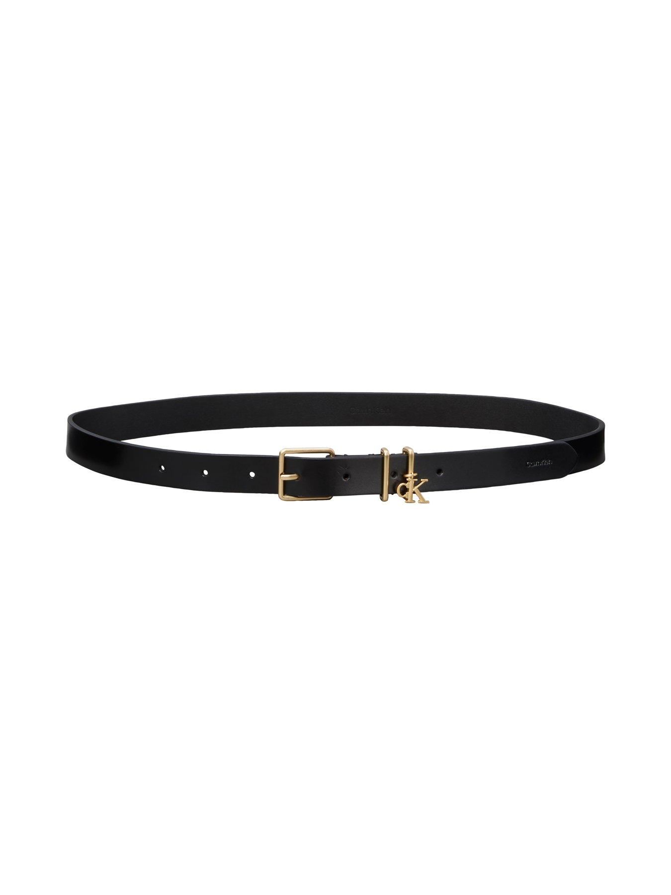 Image 2 of 2 of Calvin Klein Monogram Charm Keeper Belt 25Mm - Black