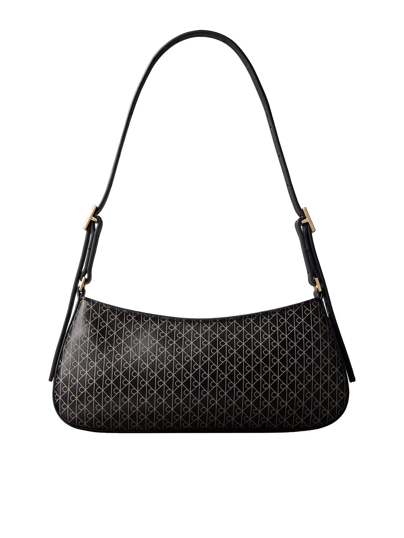 Calvin Klein Emblem Logo Shoulder Bag - Black