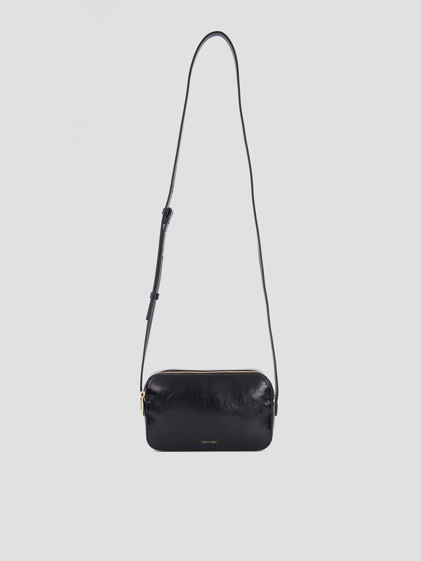 Calvin Klein Foil Logo Glossy Camera Bag - Black