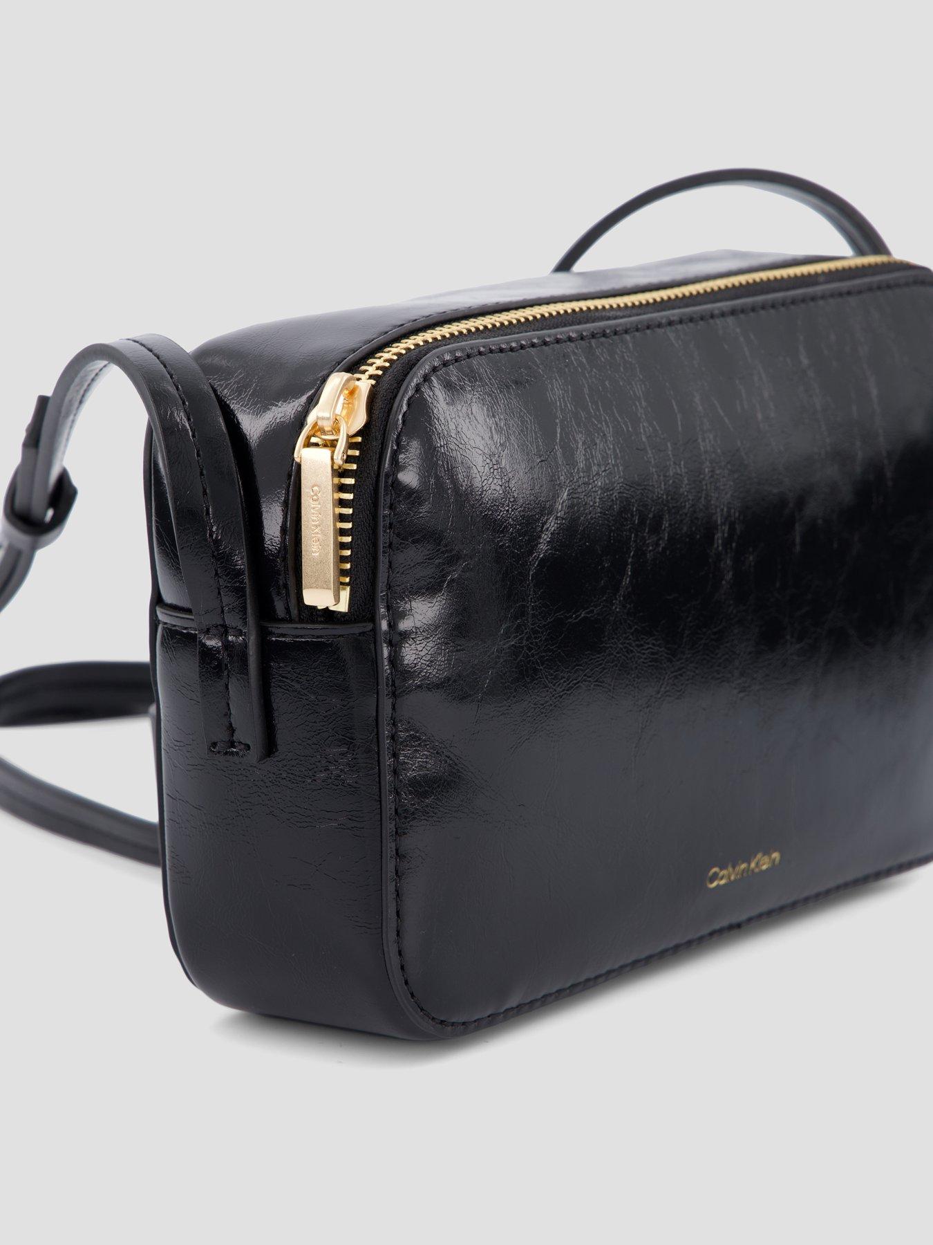 Image 3 of 6 of Calvin Klein Foil Logo Glossy Camera Bag - Black