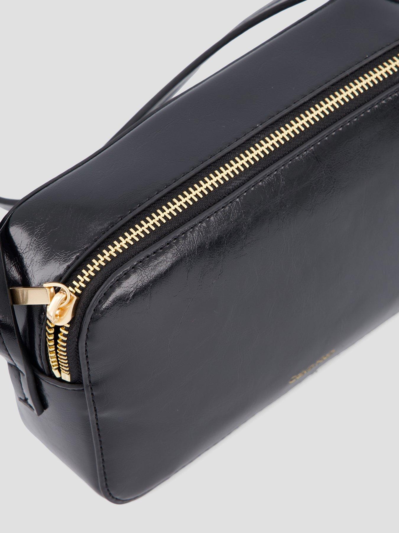 Image 5 of 6 of Calvin Klein Foil Logo Glossy Camera Bag - Black