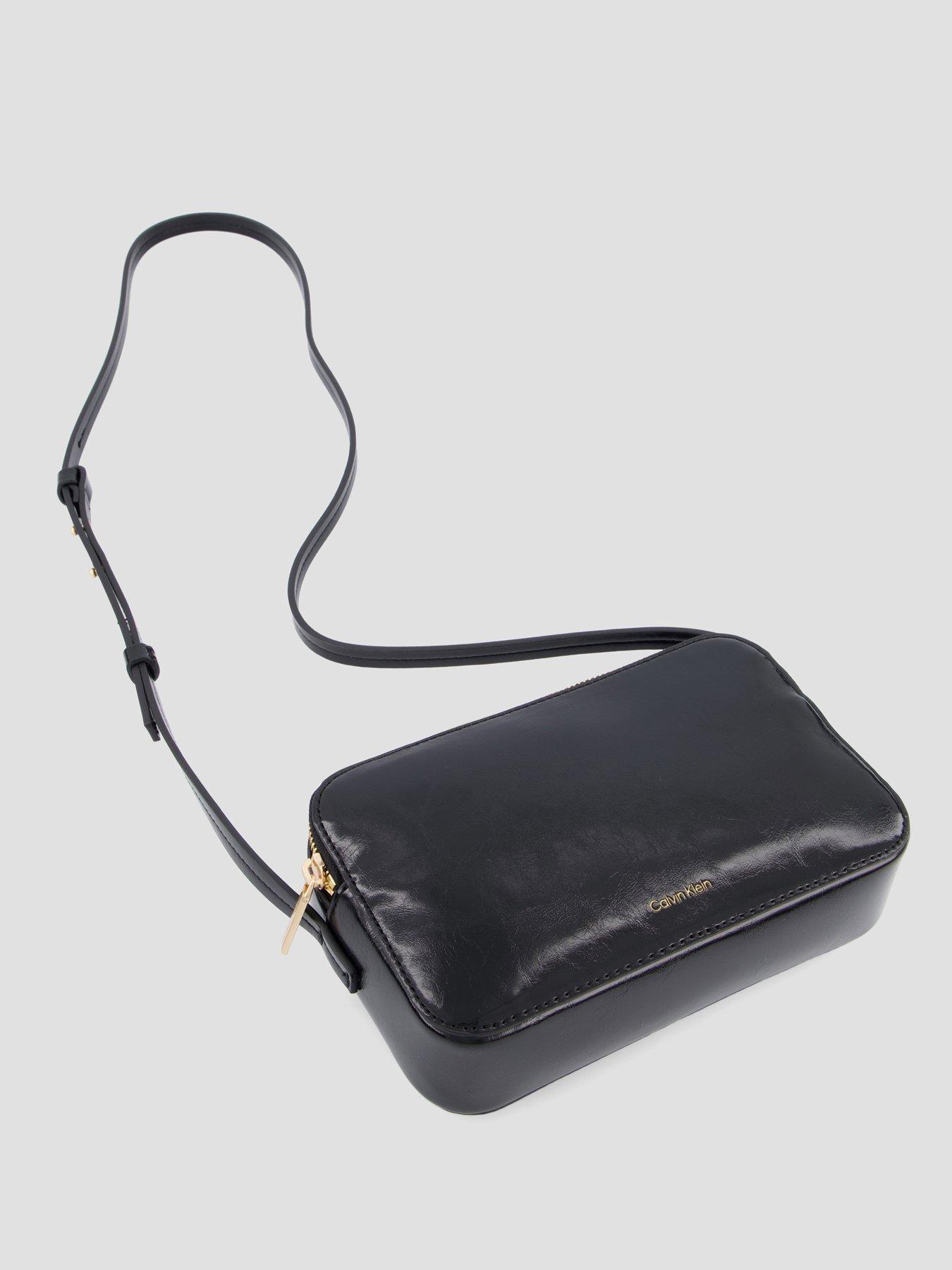 Image 6 of 6 of Calvin Klein Foil Logo Glossy Camera Bag - Black