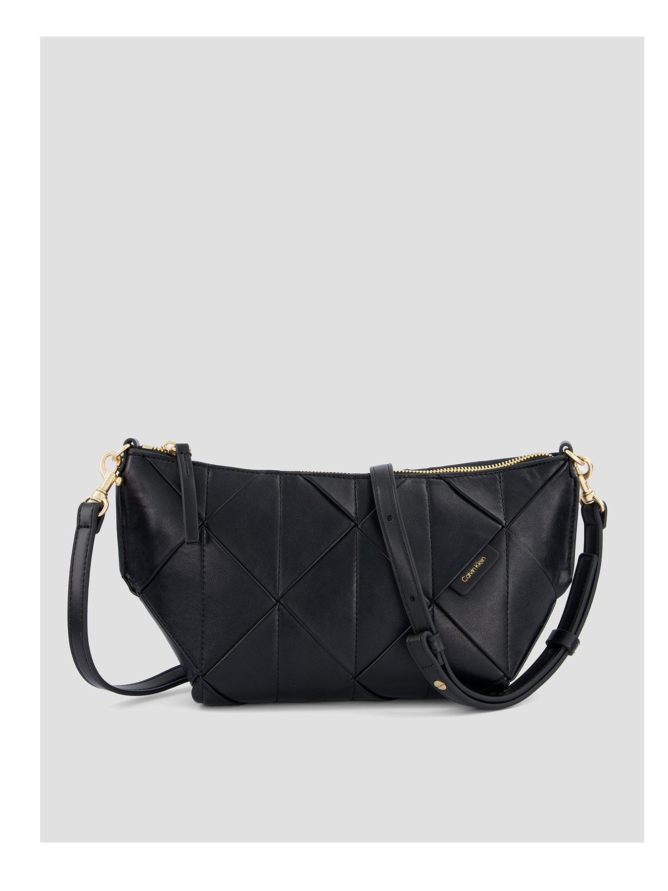 Calvin Klein Woven Shoulder Bag - Black