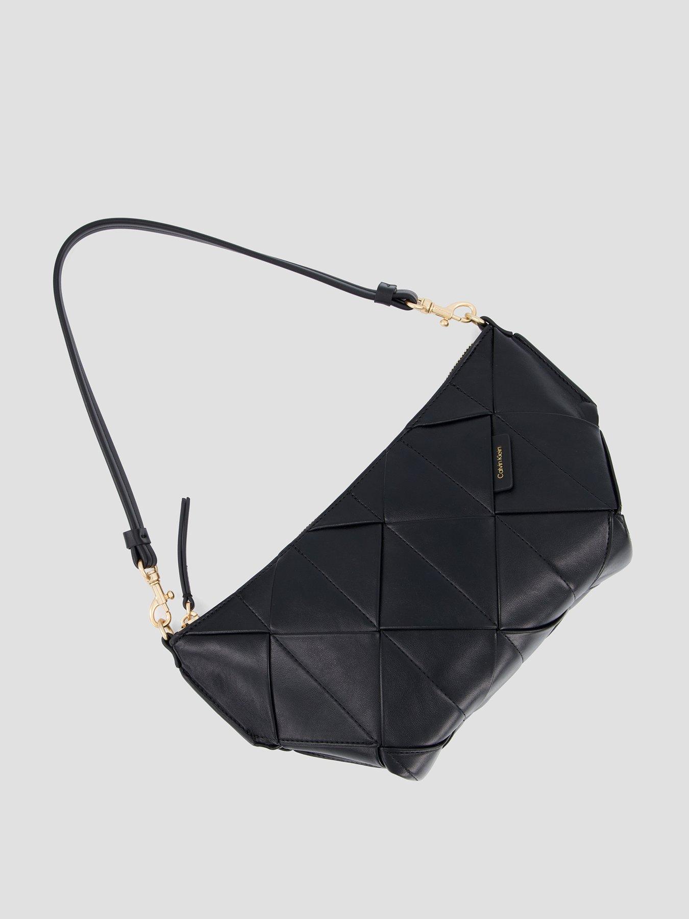 Image 2 of 4 of Calvin Klein Woven Shoulder Bag - Black