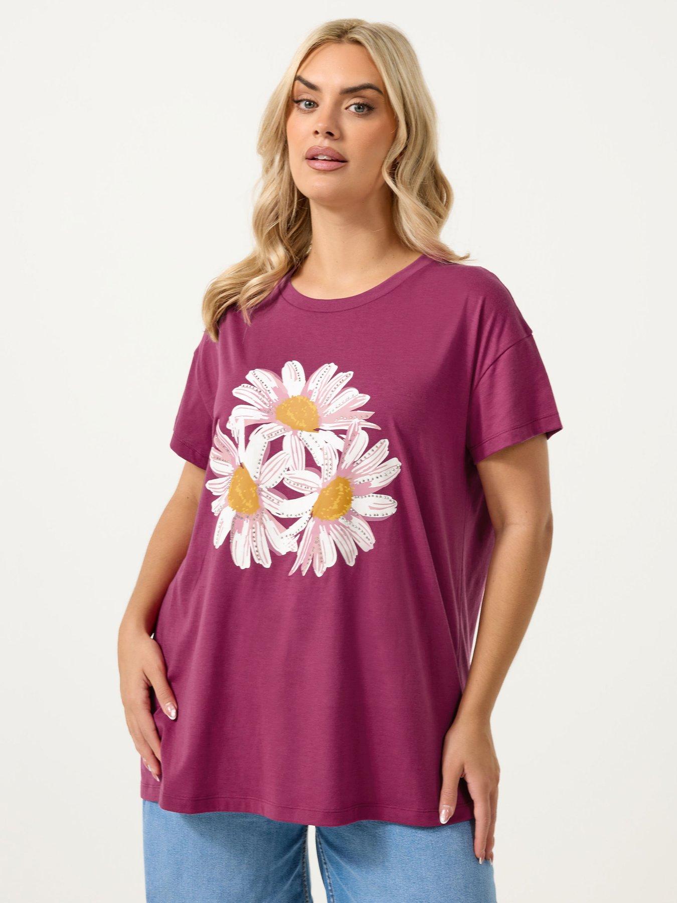 yours-curve-placement-core-t-shirt-pinkfront
