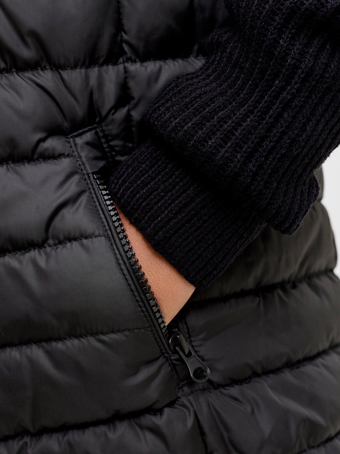 Image 5 of 7 of Jack & Jones Junior Boys Quilted Zip Through Gilet - Black