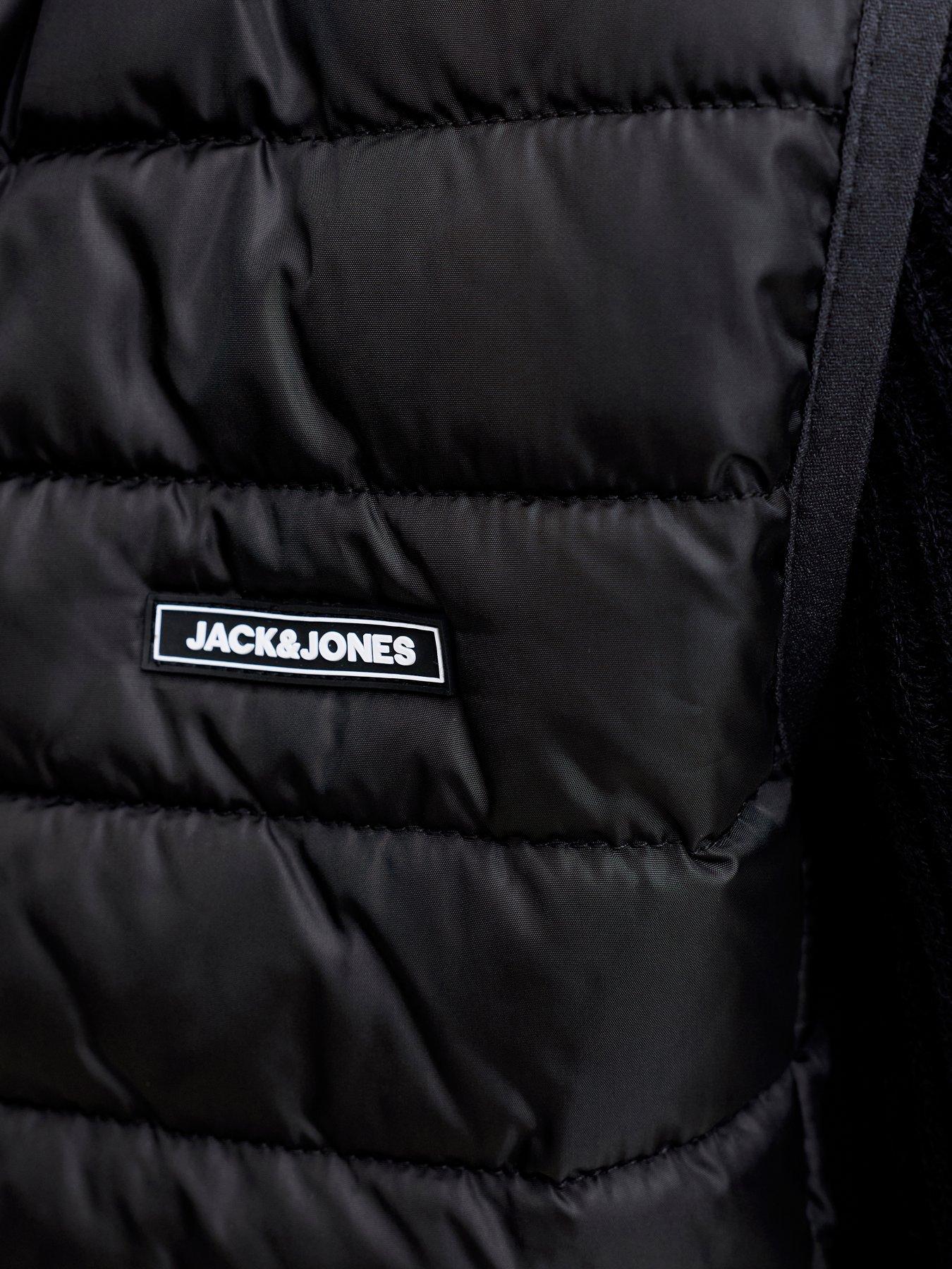 Image 6 of 7 of Jack & Jones Junior Boys Quilted Zip Through Gilet - Black