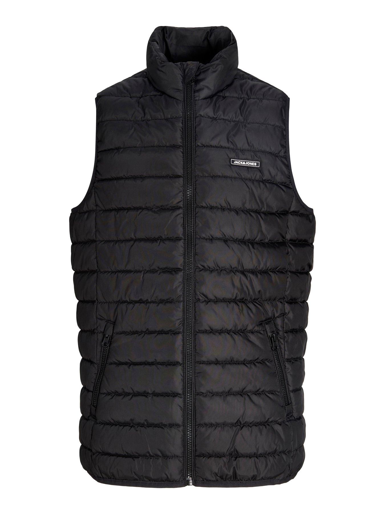 Image 7 of 7 of Jack & Jones Junior Boys Quilted Zip Through Gilet - Black