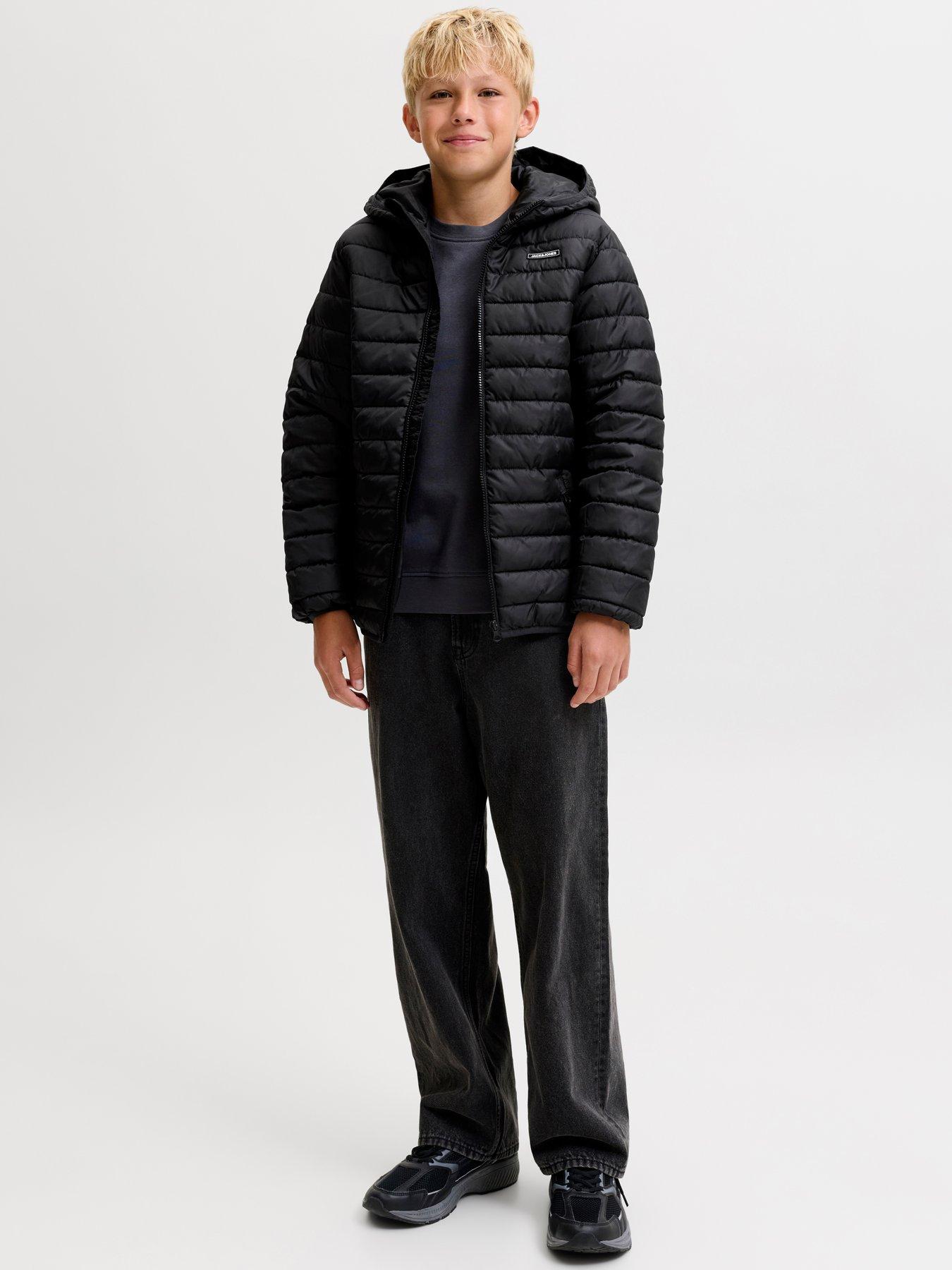 Jack & Jones Junior Boys Elvis Lightweight Padded Jacket - Black