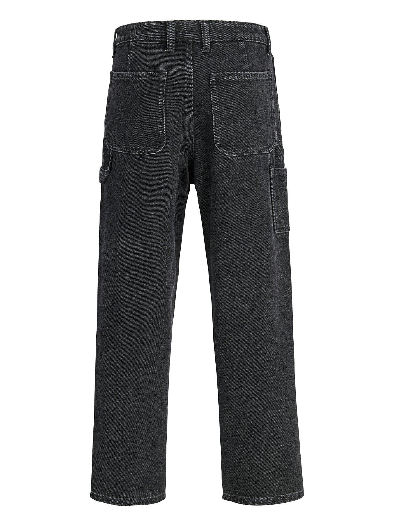 Image 3 of 4 of Jack & Jones Junior Boys Alex Carpenter 562 Jeans - Black