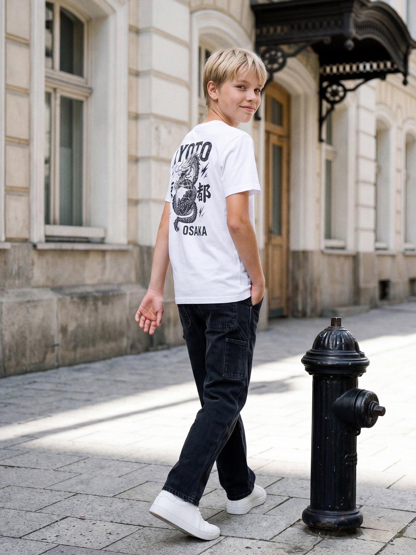 Image 4 of 4 of Jack & Jones Junior Boys Alex Carpenter 562 Jeans - Black