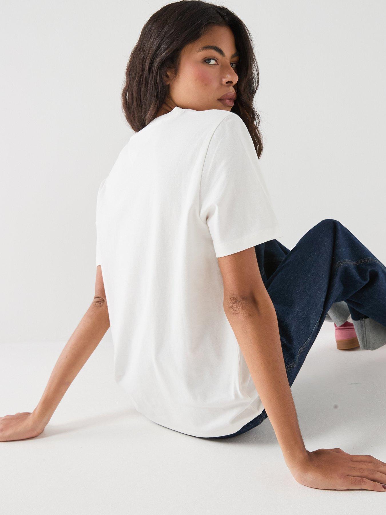 Image 2 of 6 of Tommy Jeans Tjw Graphic Print T-Shirt - Cream