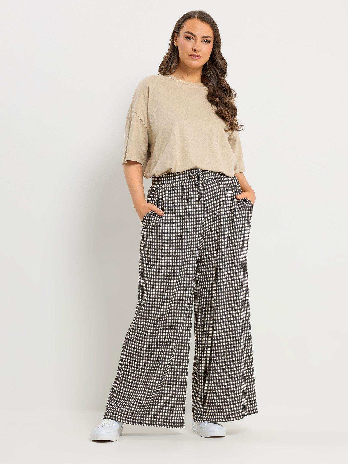 yours-curve-crinkle-wide-leg-trousers-blackback
