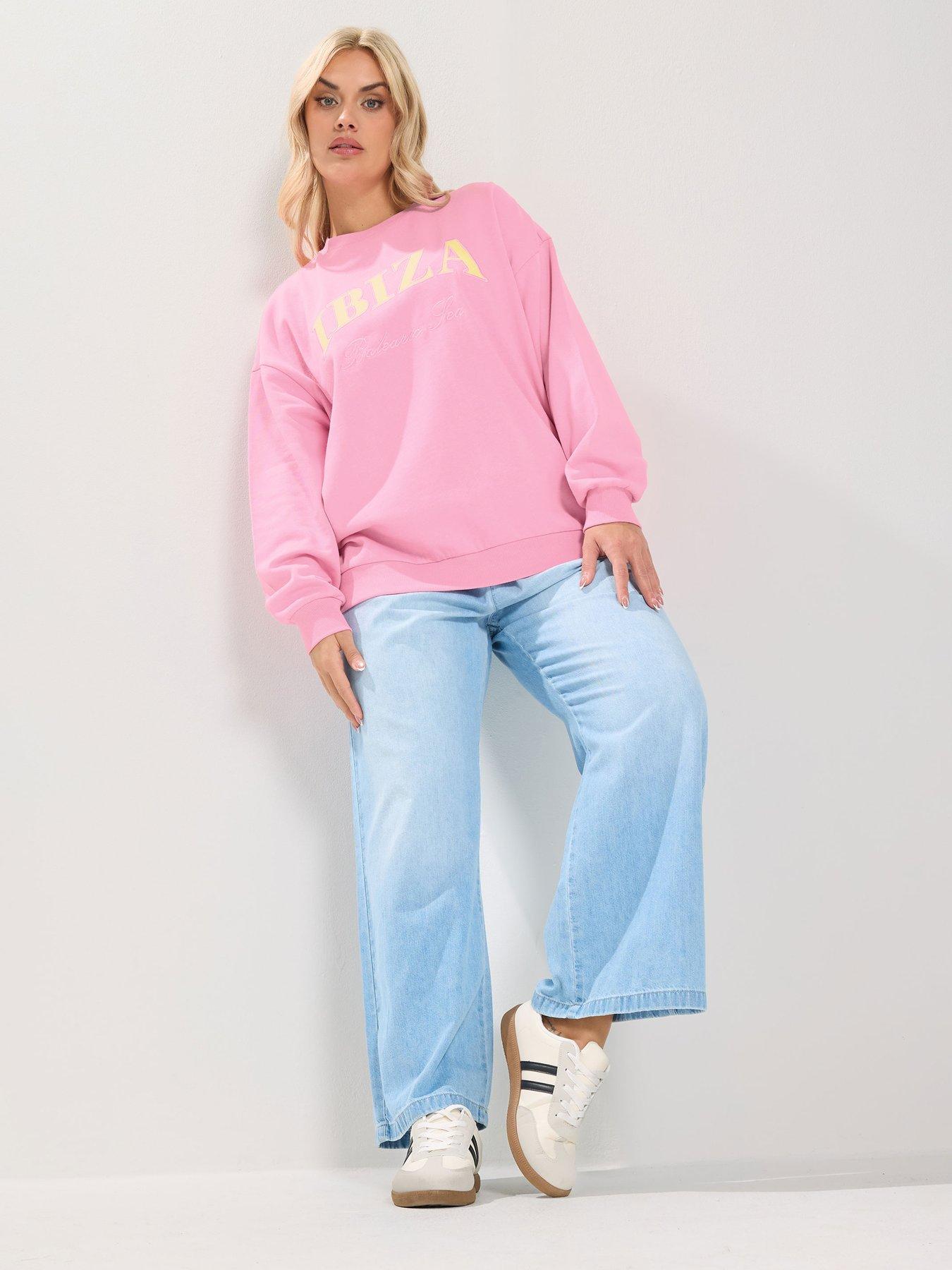 yours-curve-ibiza-applique-sweatshirt-pinkback
