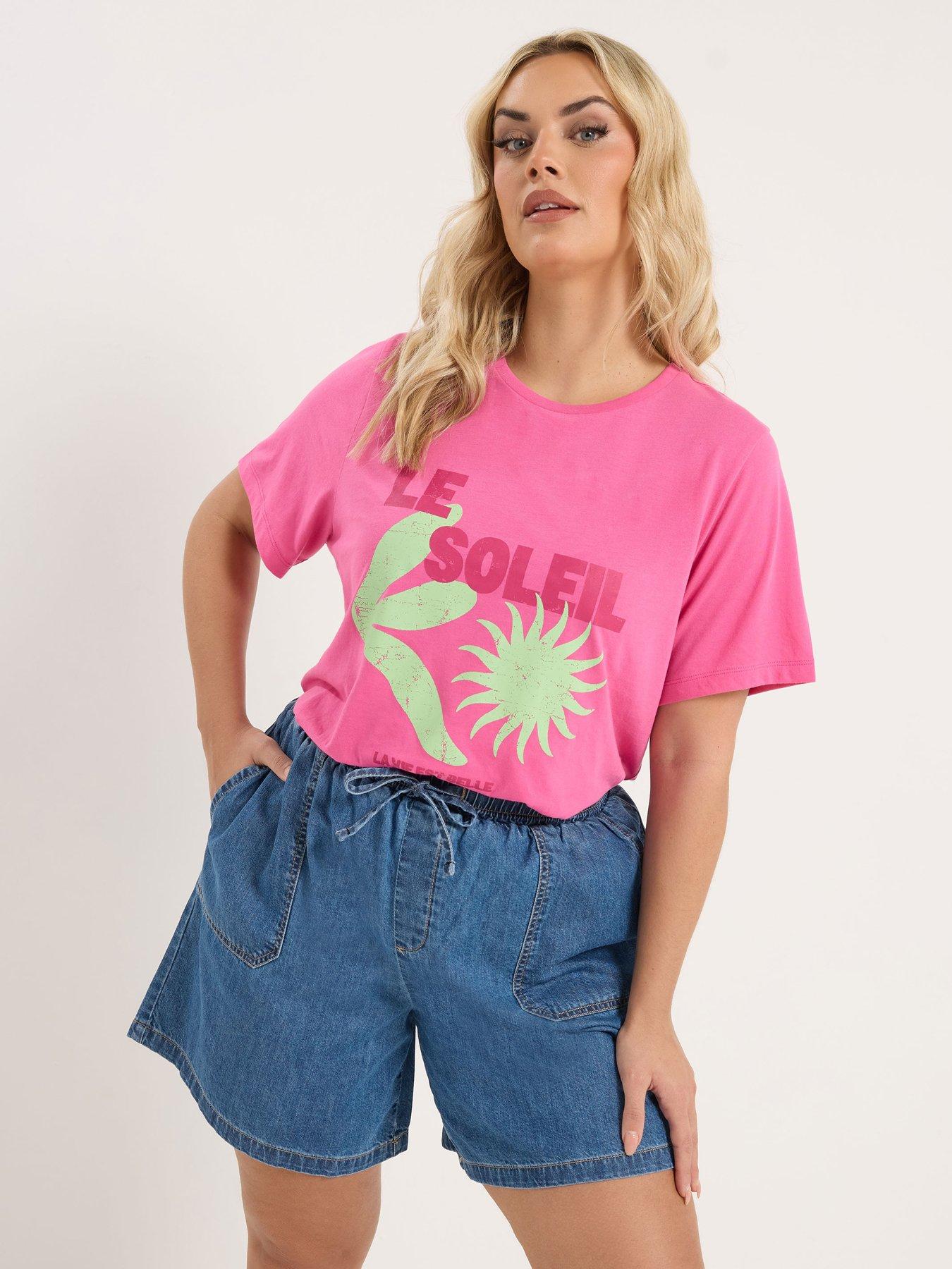 yours-curve-tie-waist-denim-shorts-bluefront