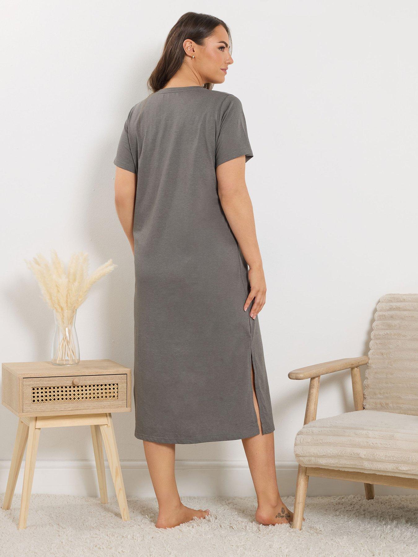 yours-curve-2-pack-just-bloom-midaxi-nightdress-greystillFront