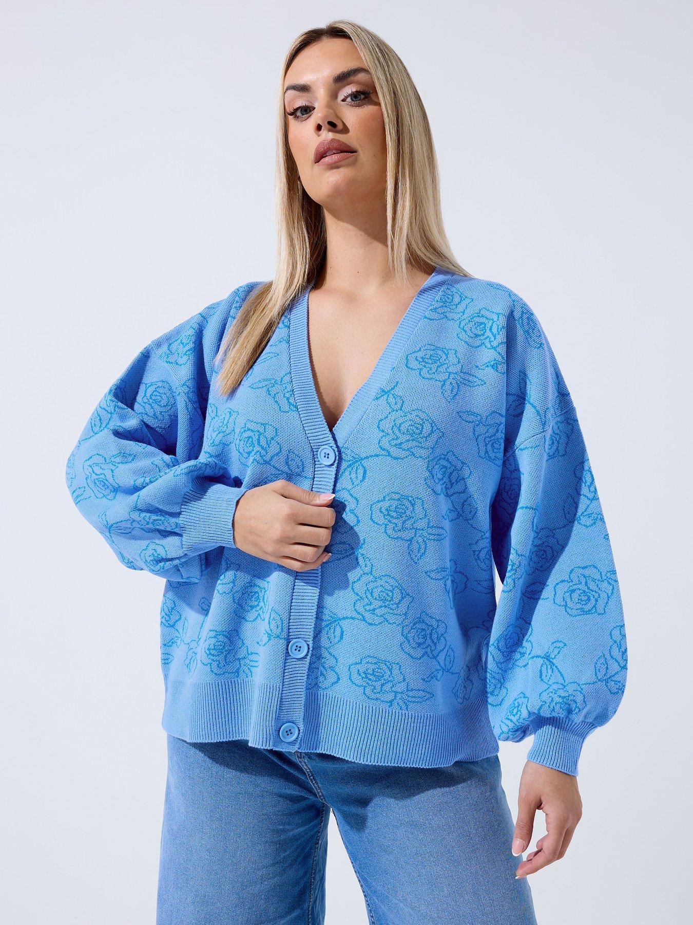 Image 1 of 5 of Yours Curve Rose Cardigan