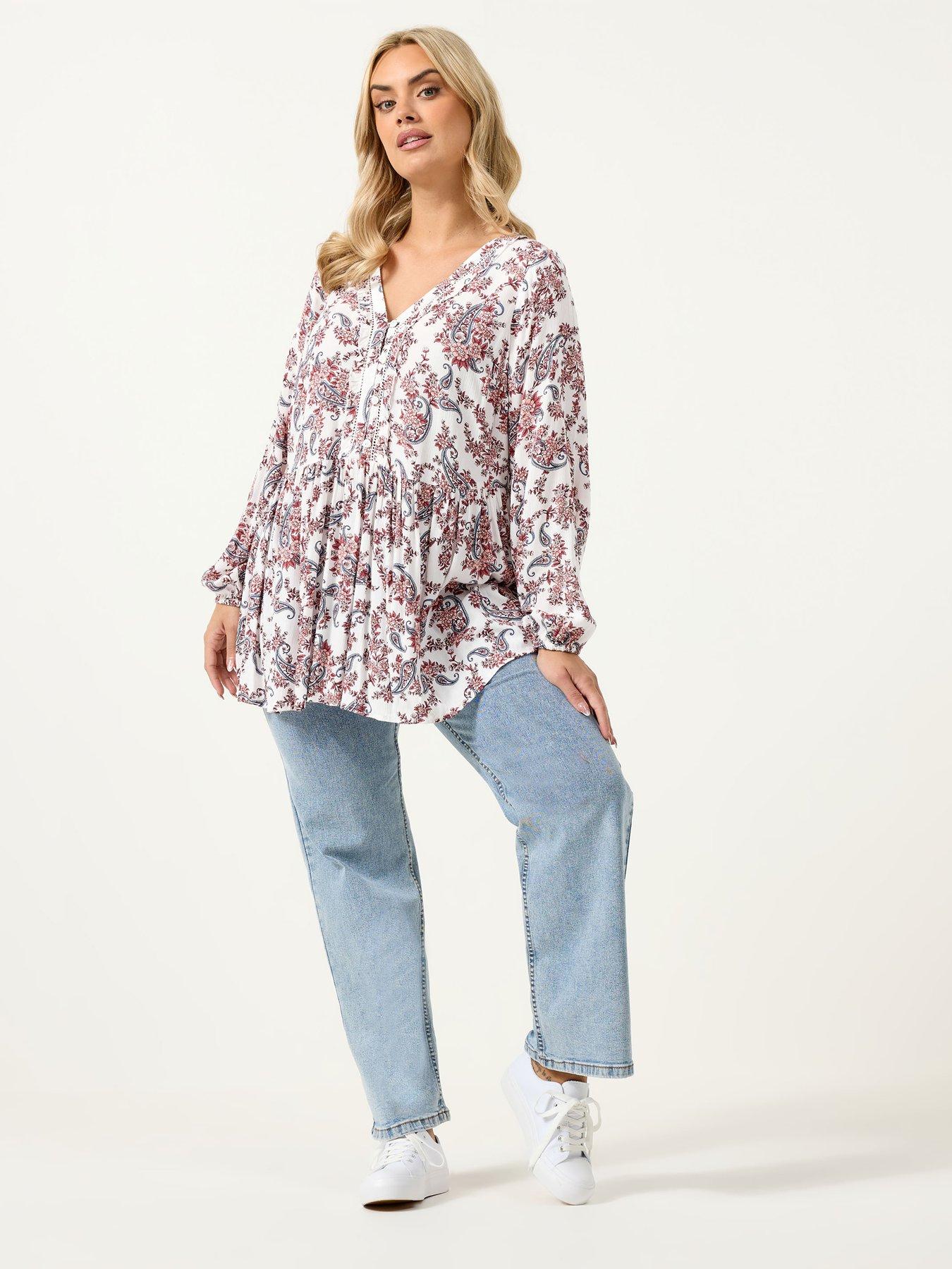 yours-curve-ruffle-placket-gypsy-blouse-pinkback