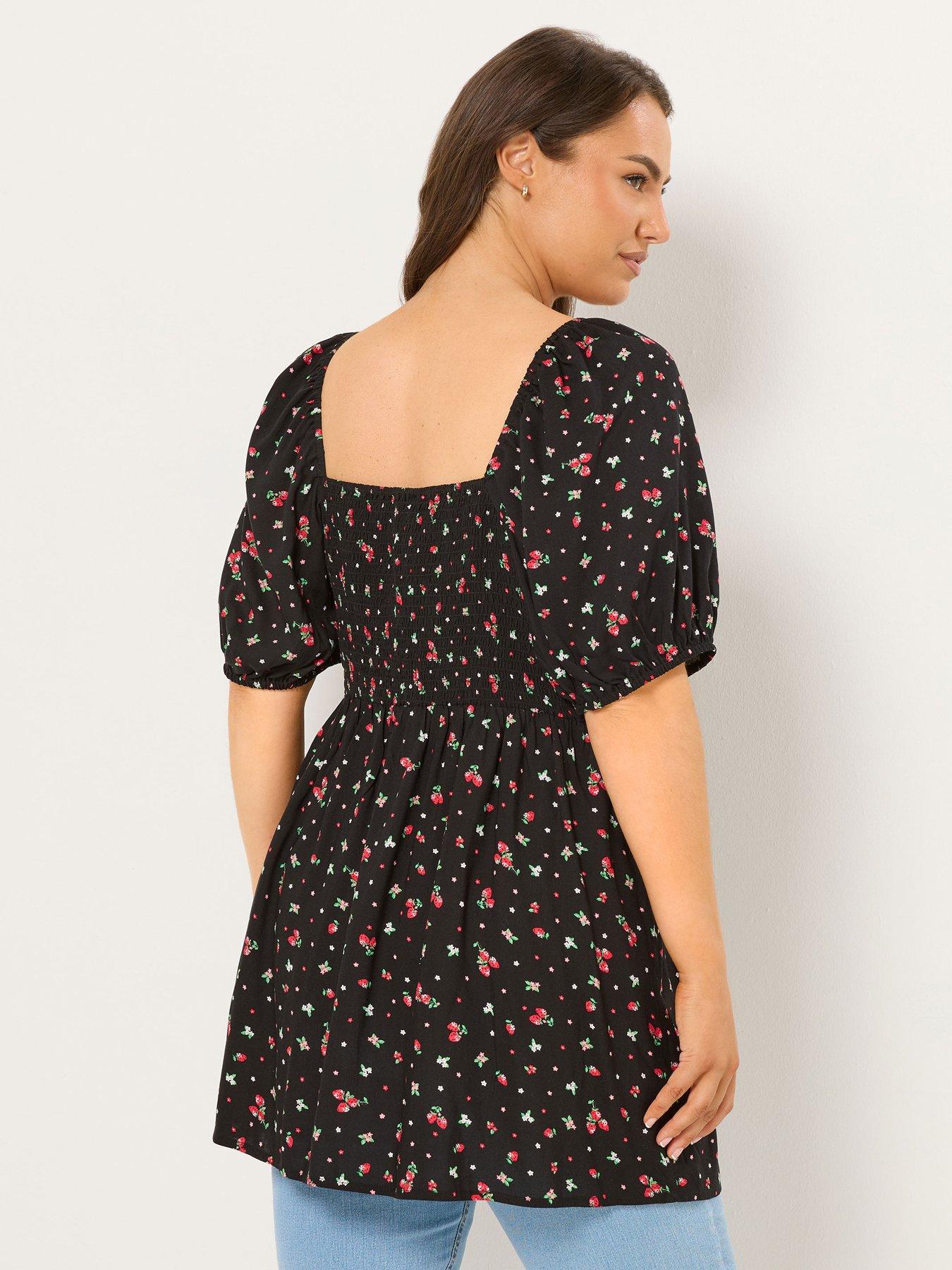 yours-curve-twist-front-blouse-blackstillFront