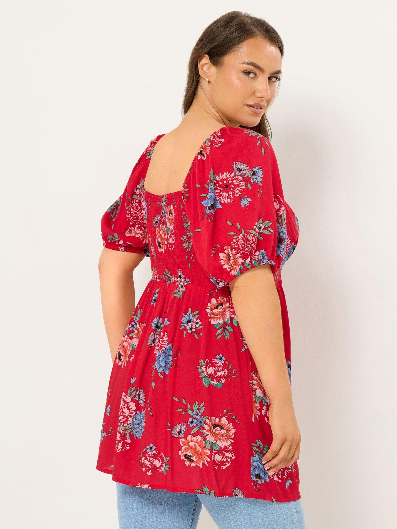 yours-curve-twist-front-blouse-redstillFront