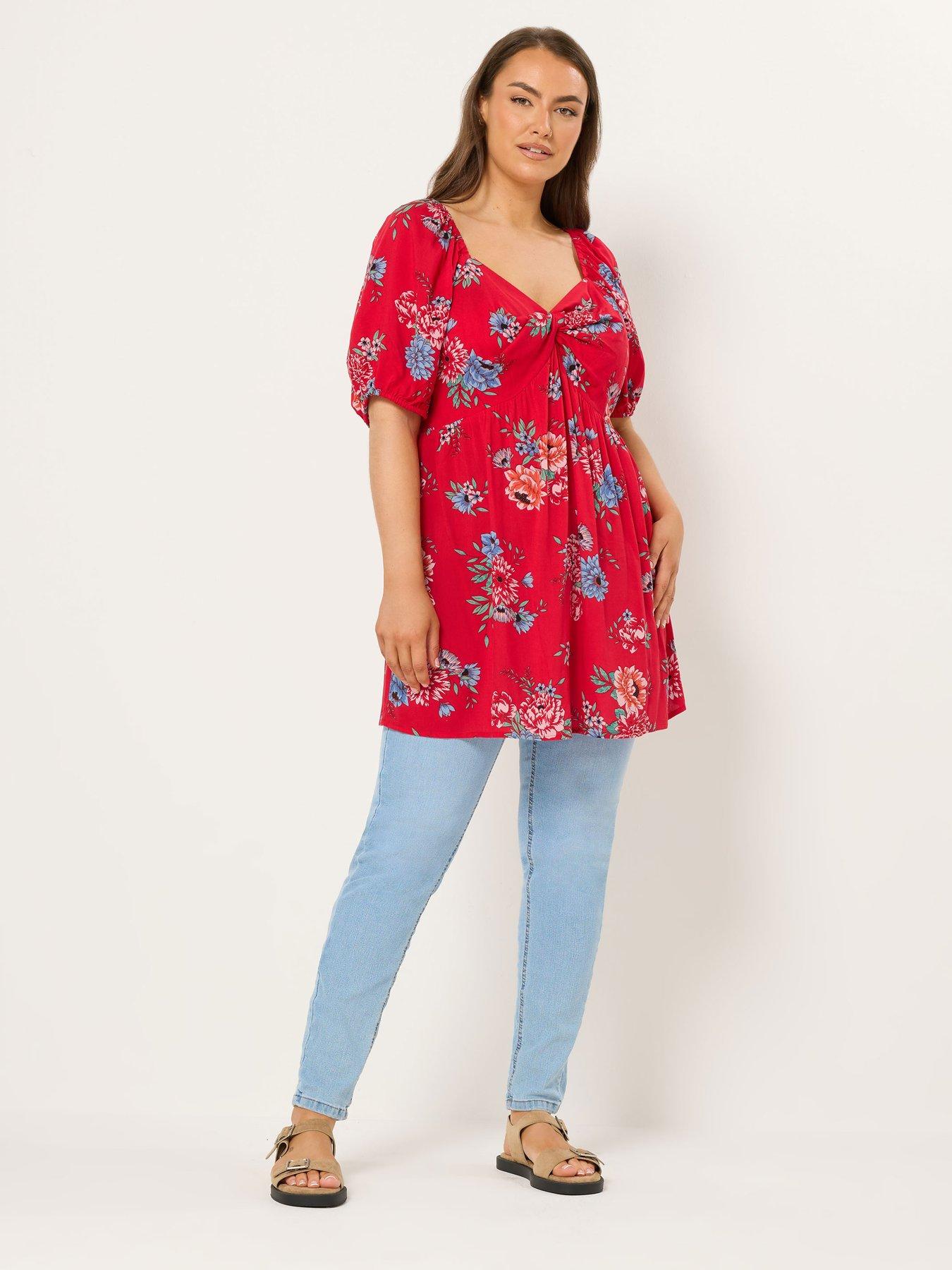 yours-curve-twist-front-blouse-redback