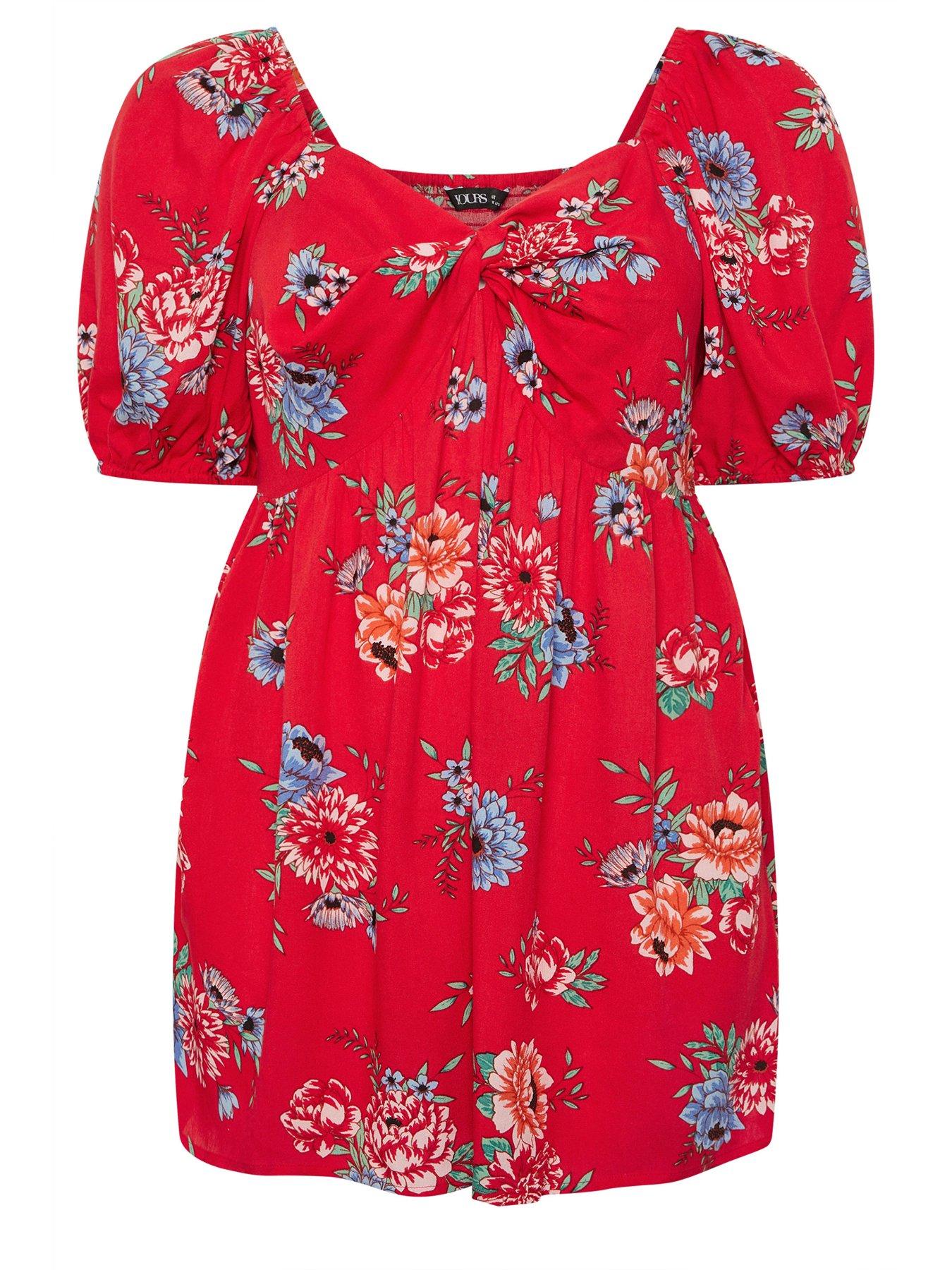 yours-curve-twist-front-blouse-reddetail