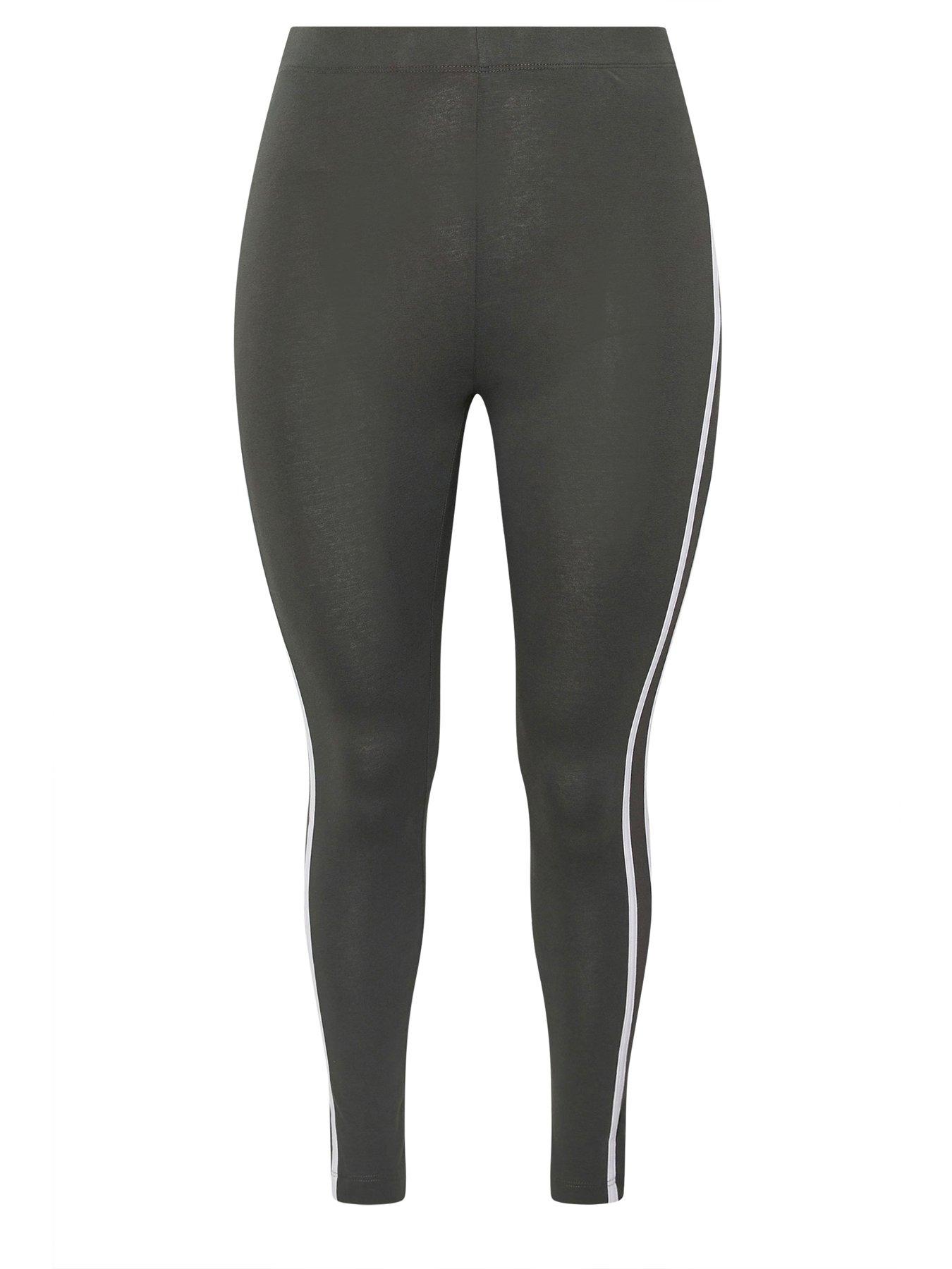 yours-curve-active-side-stripe-leggings-greydetail