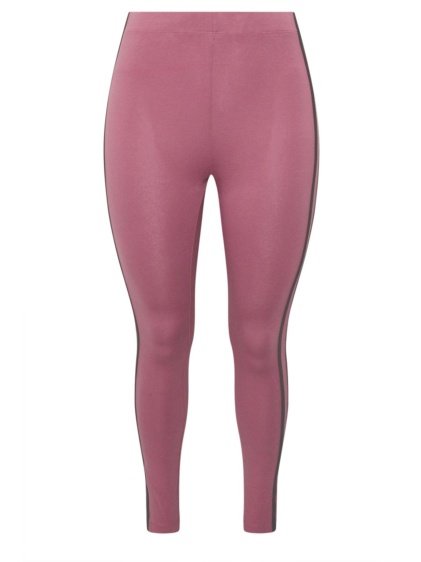 yours-curve-active-side-stripe-leggings-pinkdetail