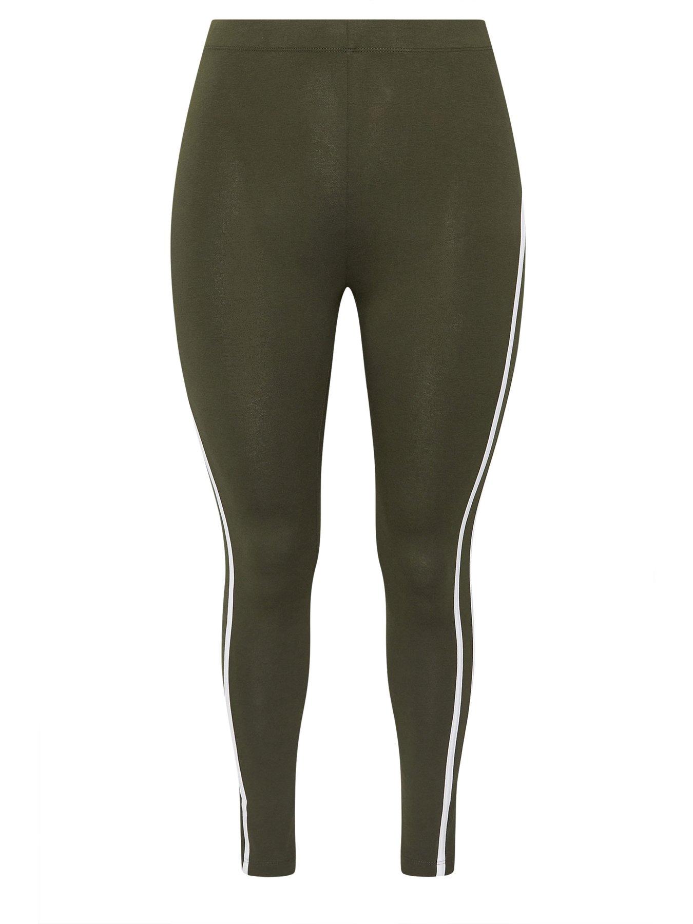 yours-curve-active-side-stripe-leggings-greendetail