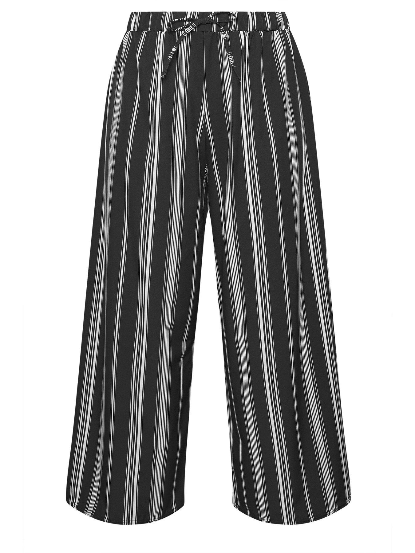 yours-curve-wide-leg-stripe-trouser-blackdetail