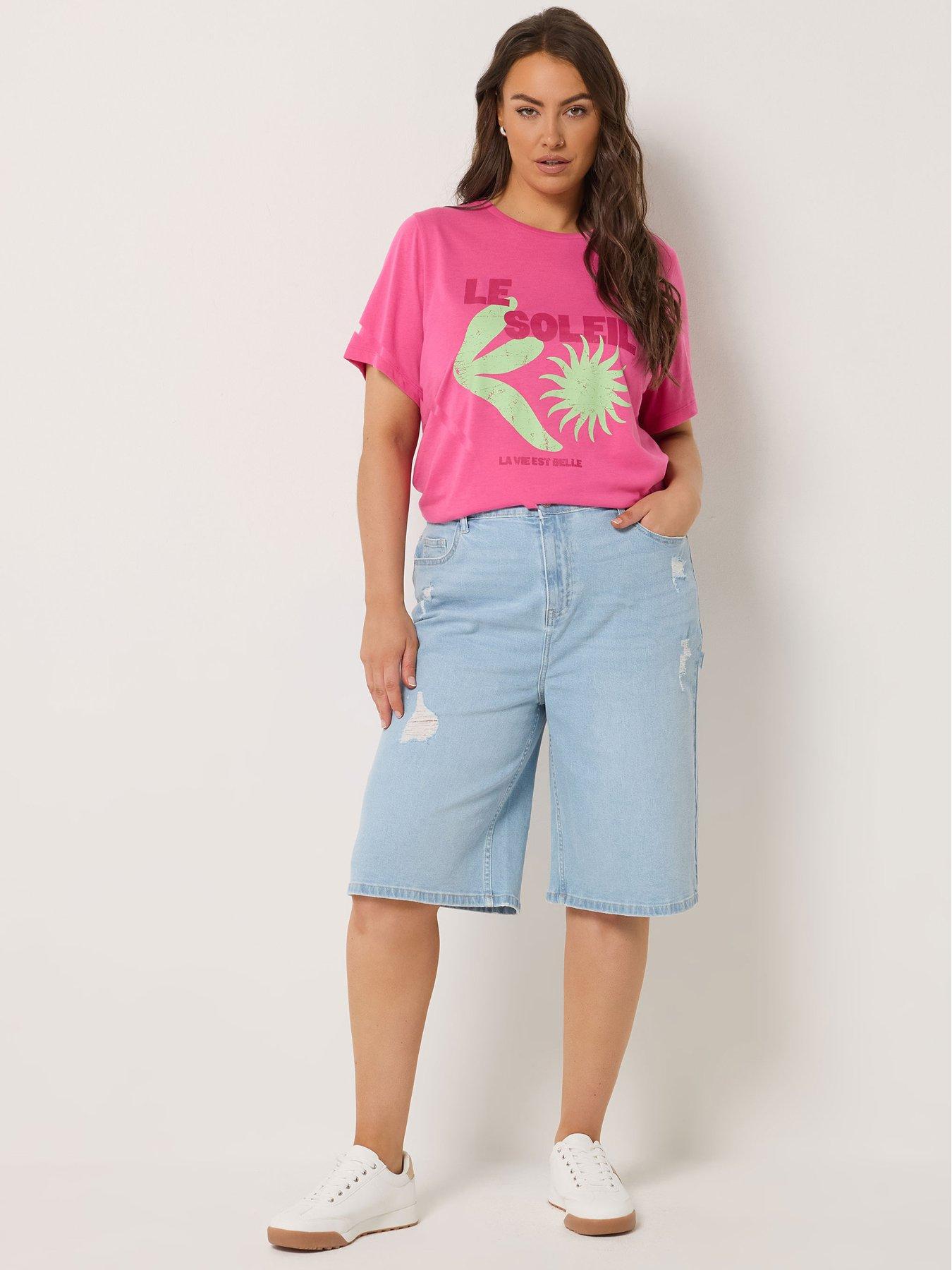 Image 3 of 5 of Yours Curve Denim Jort