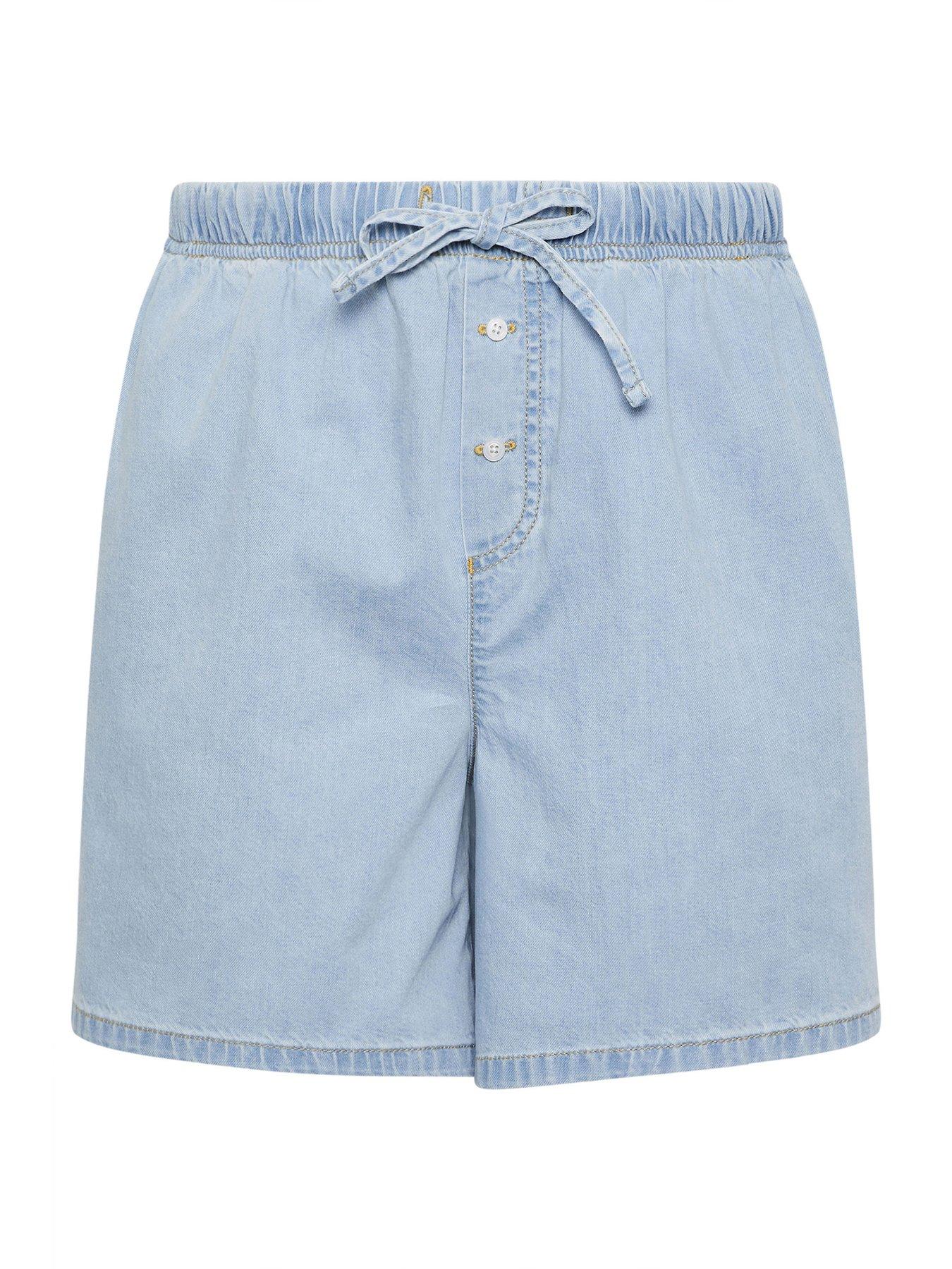 Image 5 of 5 of Yours Curve Boxer Style Denim Short