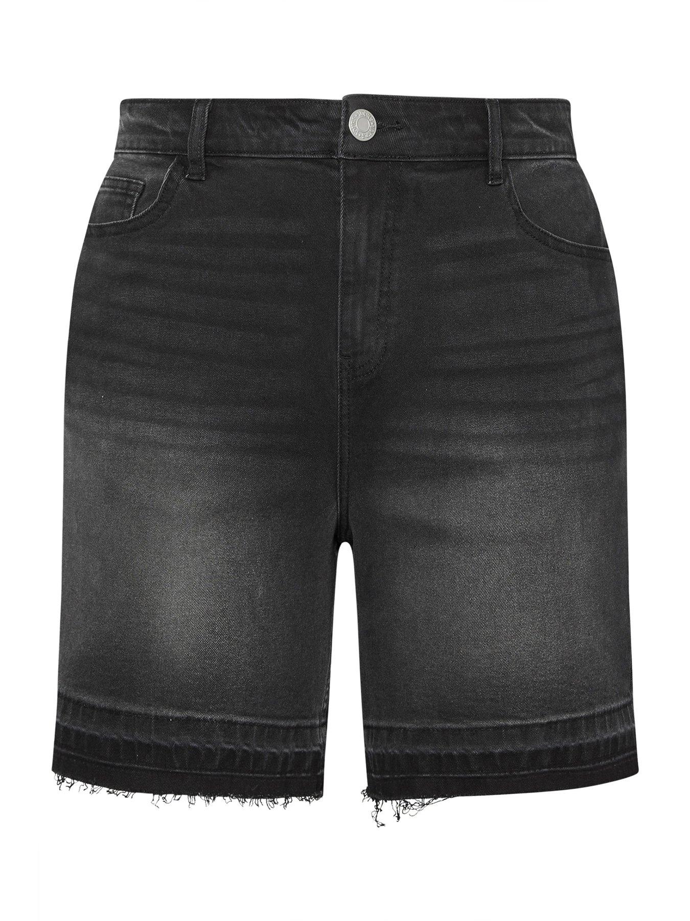 Image 5 of 5 of Yours Curve Tie Dye Hem Denim Short