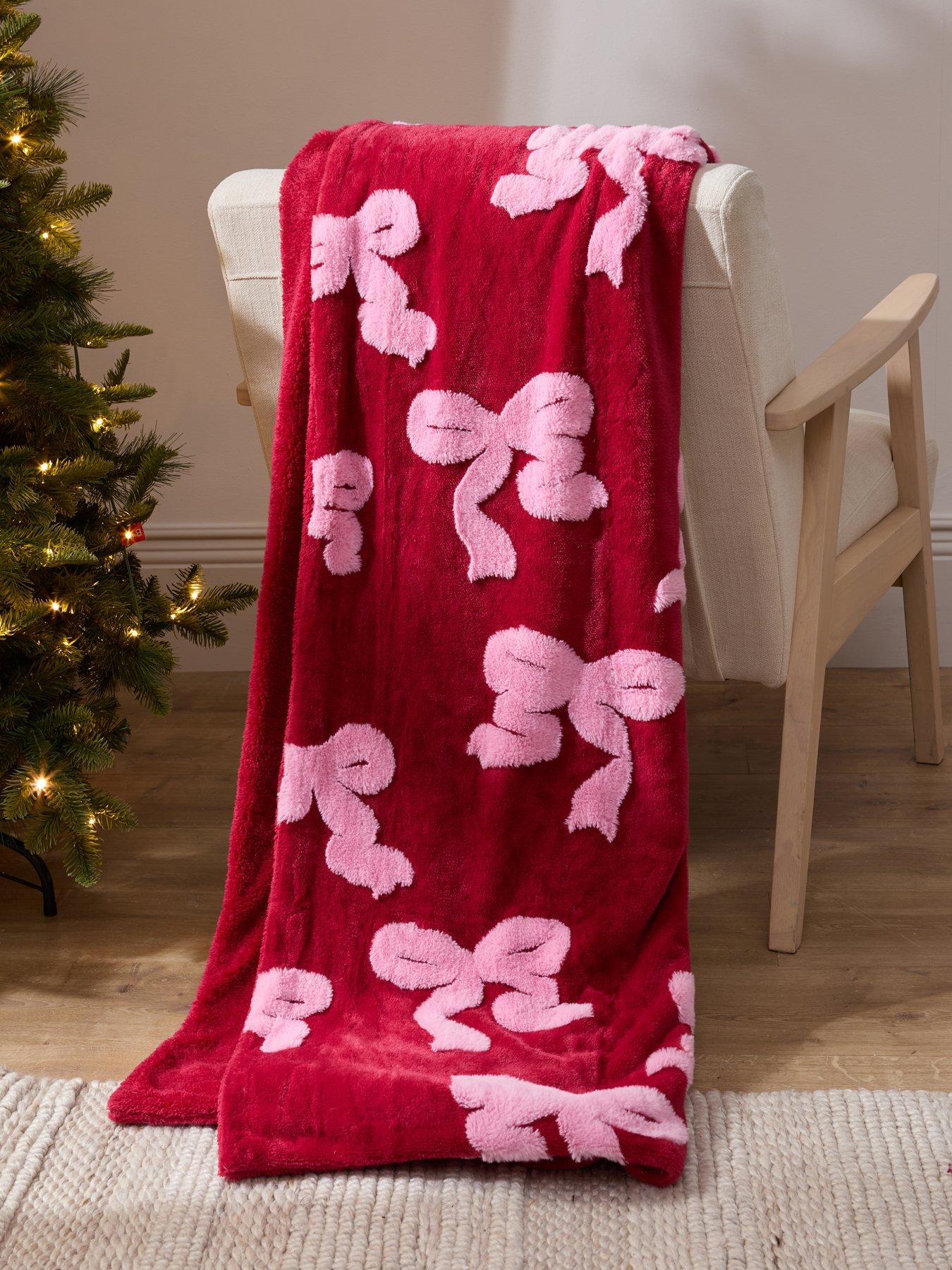 Image 1 of 6 of The Very Collection Bow Faux Fur Throw