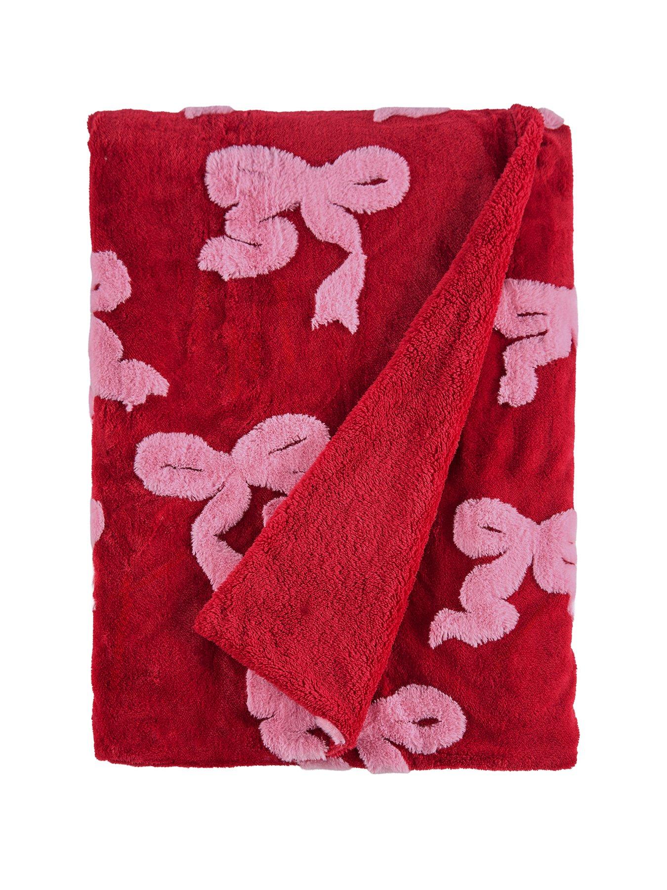 Image 2 of 6 of The Very Collection Bow Faux Fur Throw