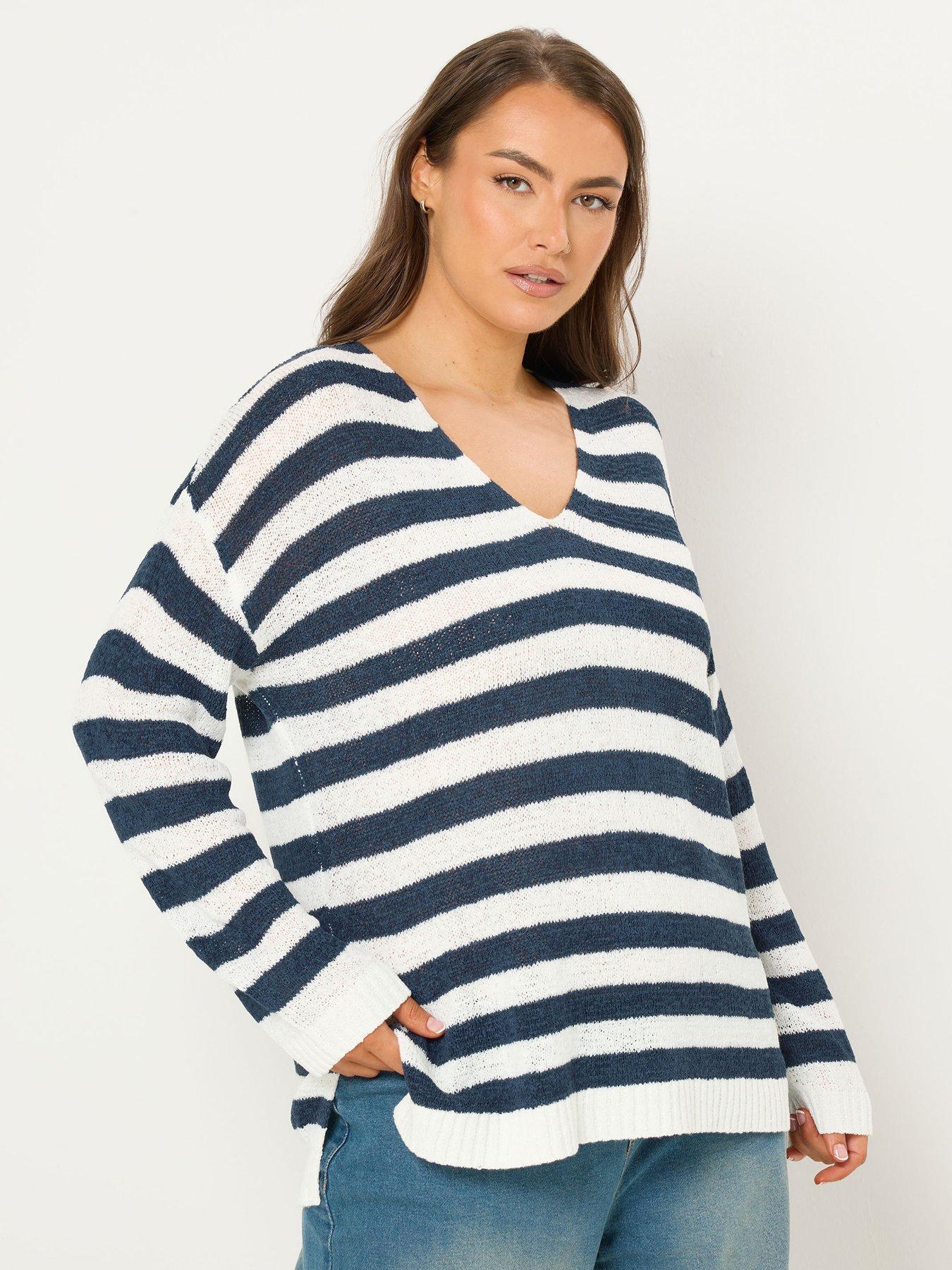 yours-curve-tape-yarn-stripe-jumperfront