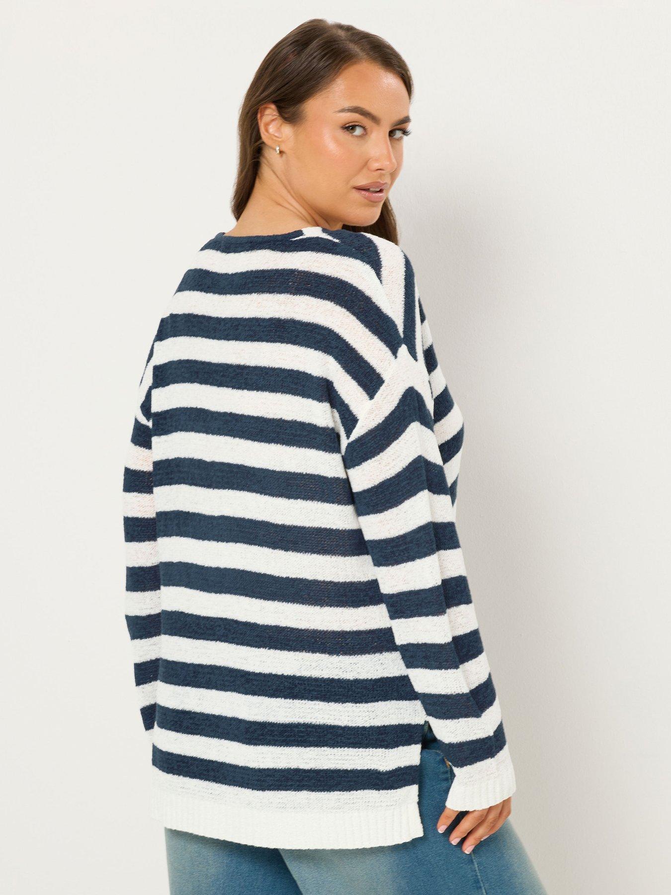 yours-curve-tape-yarn-stripe-jumperstillFront